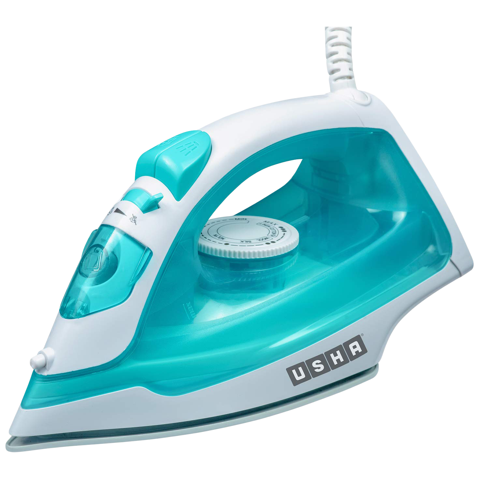 

Usha Mistello 1300 Watts 250ml Steam Iron (Uniform Heat Distribution, MI1300NS, Green), No color