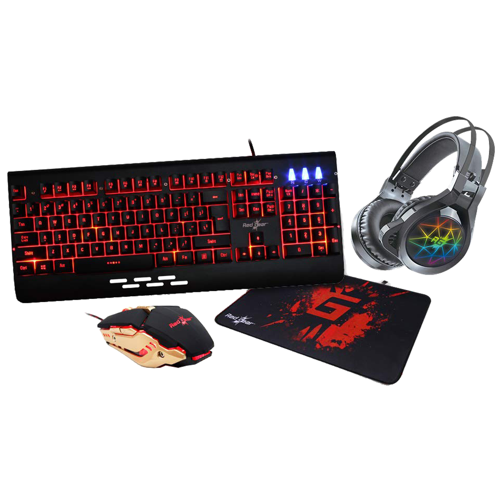 Redgear Manta MT41 Gaming Keyboard And Mouse Combo (RGB LED, Black)