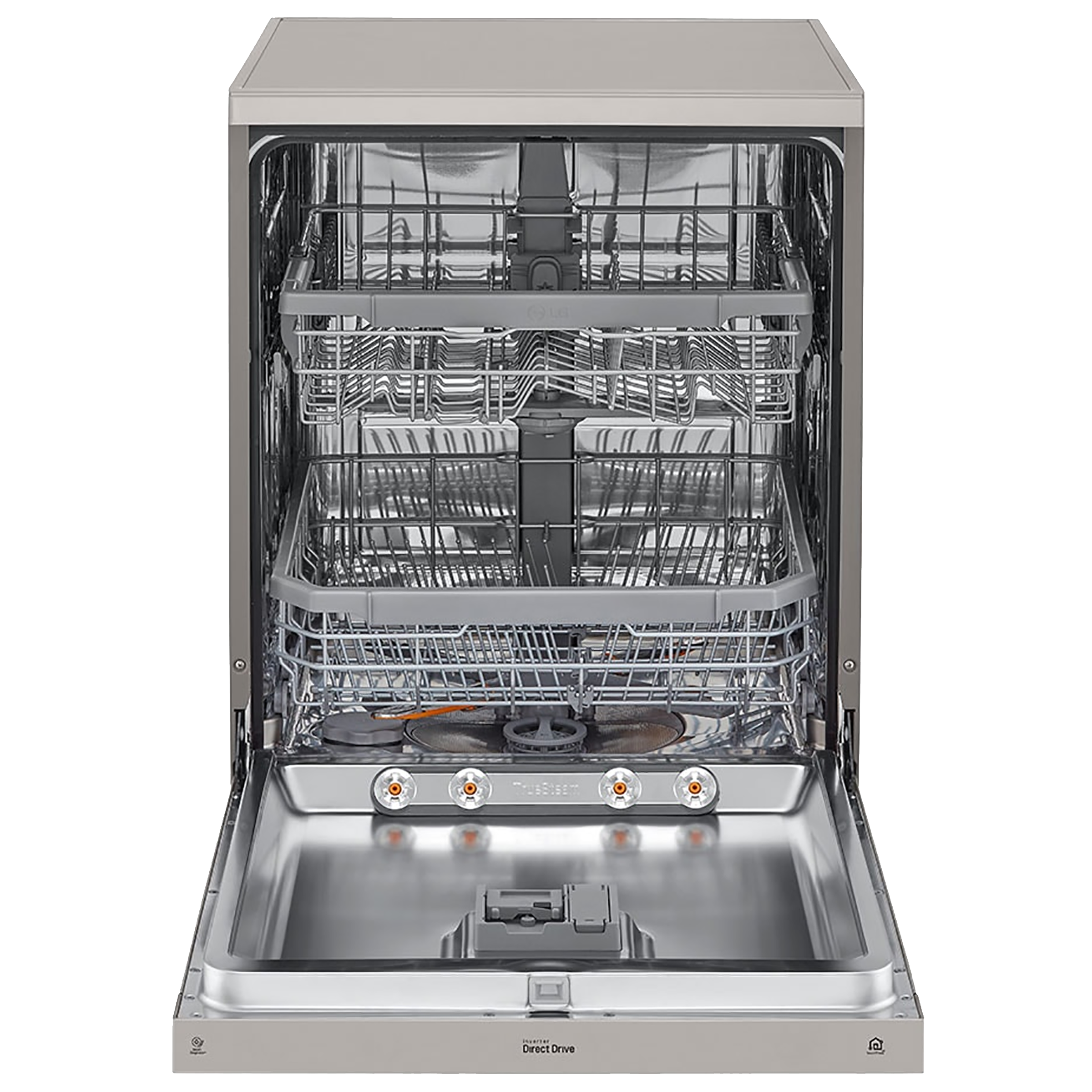 LG 14 Place Setting Freestanding Dishwasher (TrueSteam, DFB424FP.APZPEIL, Silver)_4