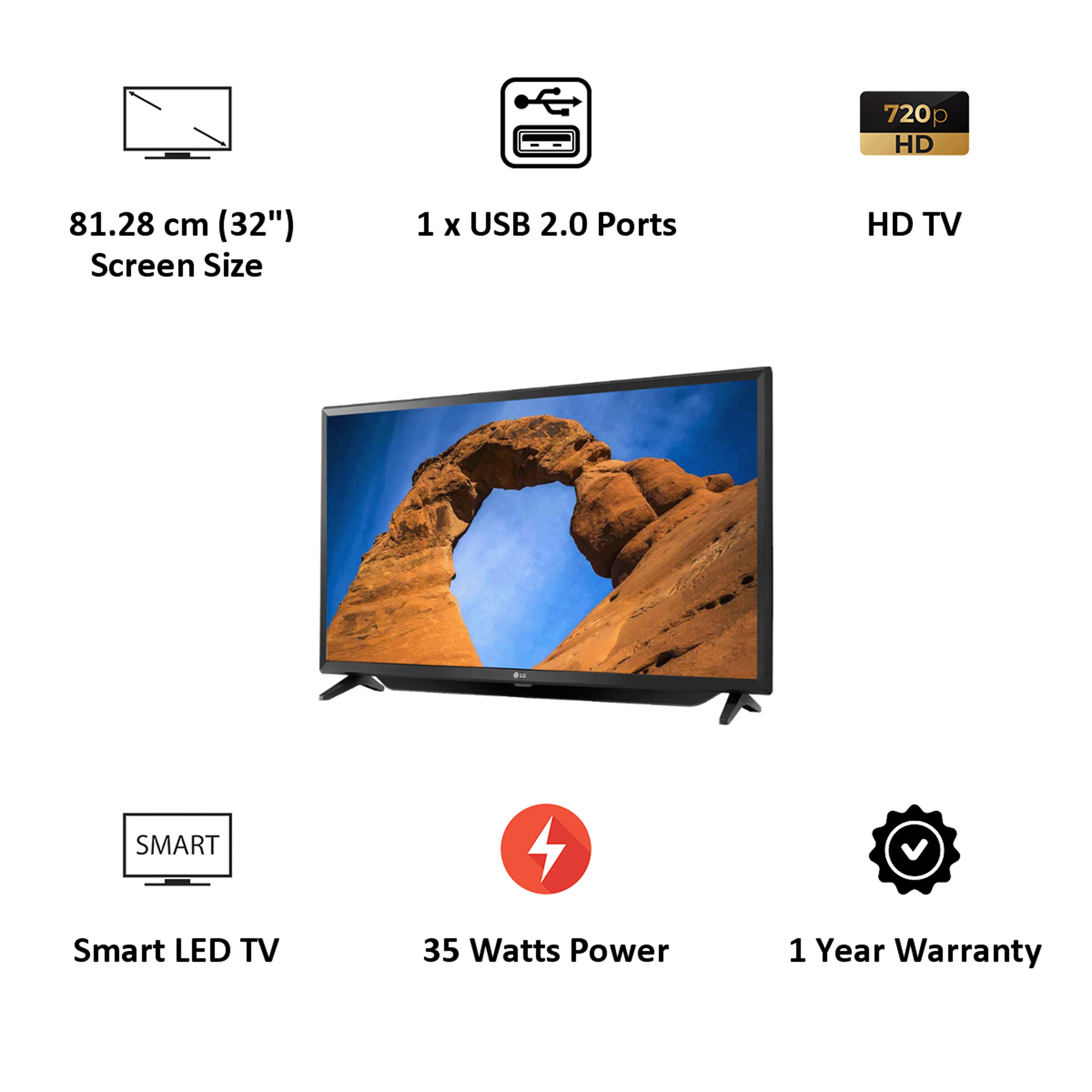 LG 81.28 cm (32 inch) HD Ready LED Smart TV (32LK628BPTF, Black)_3