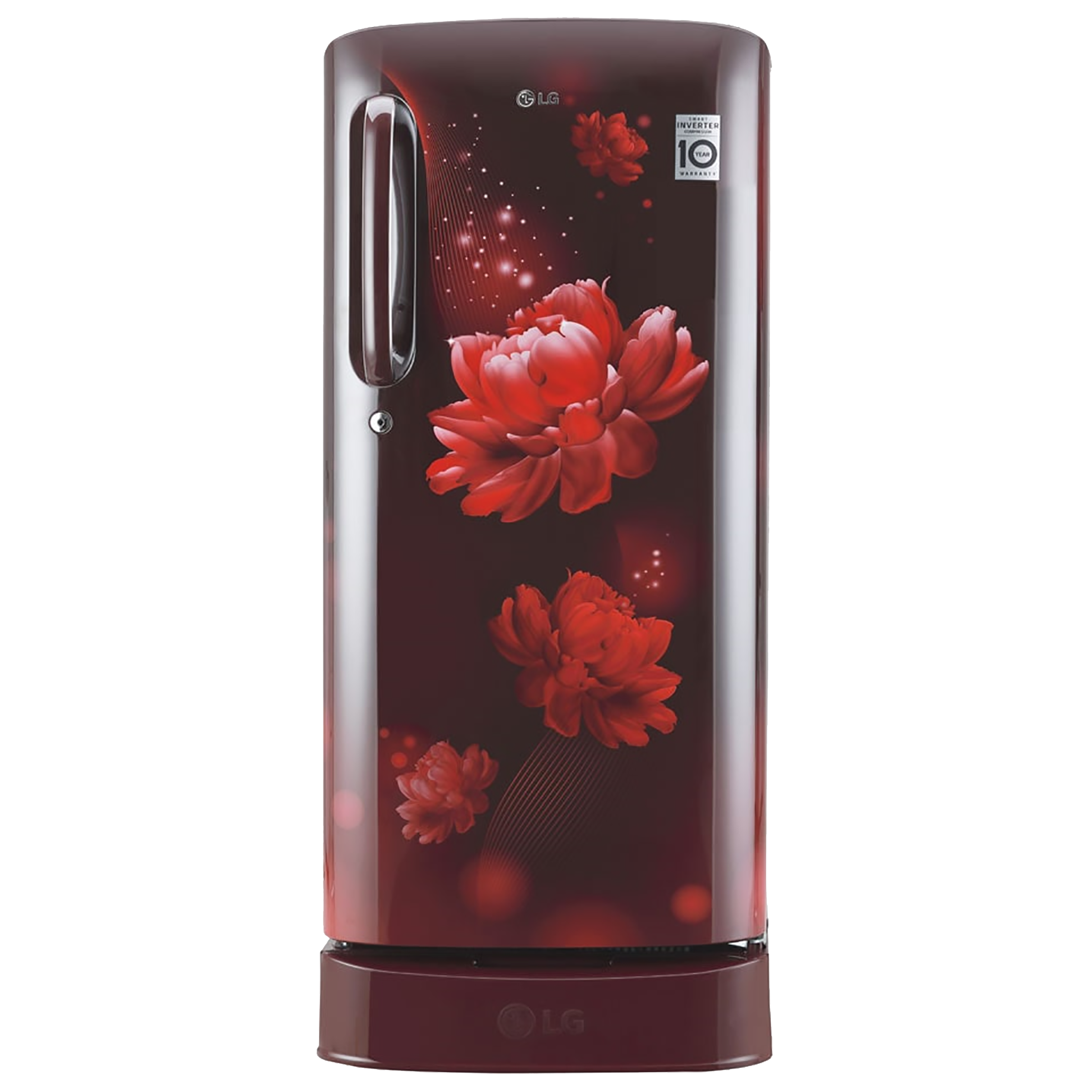 

LG 190 Litres 4 Star Direct Cool Inverter Single Door Refrigerator (Smart Connect, GL-D201ASCY.ASCZEB, Scarlet Charm), No color