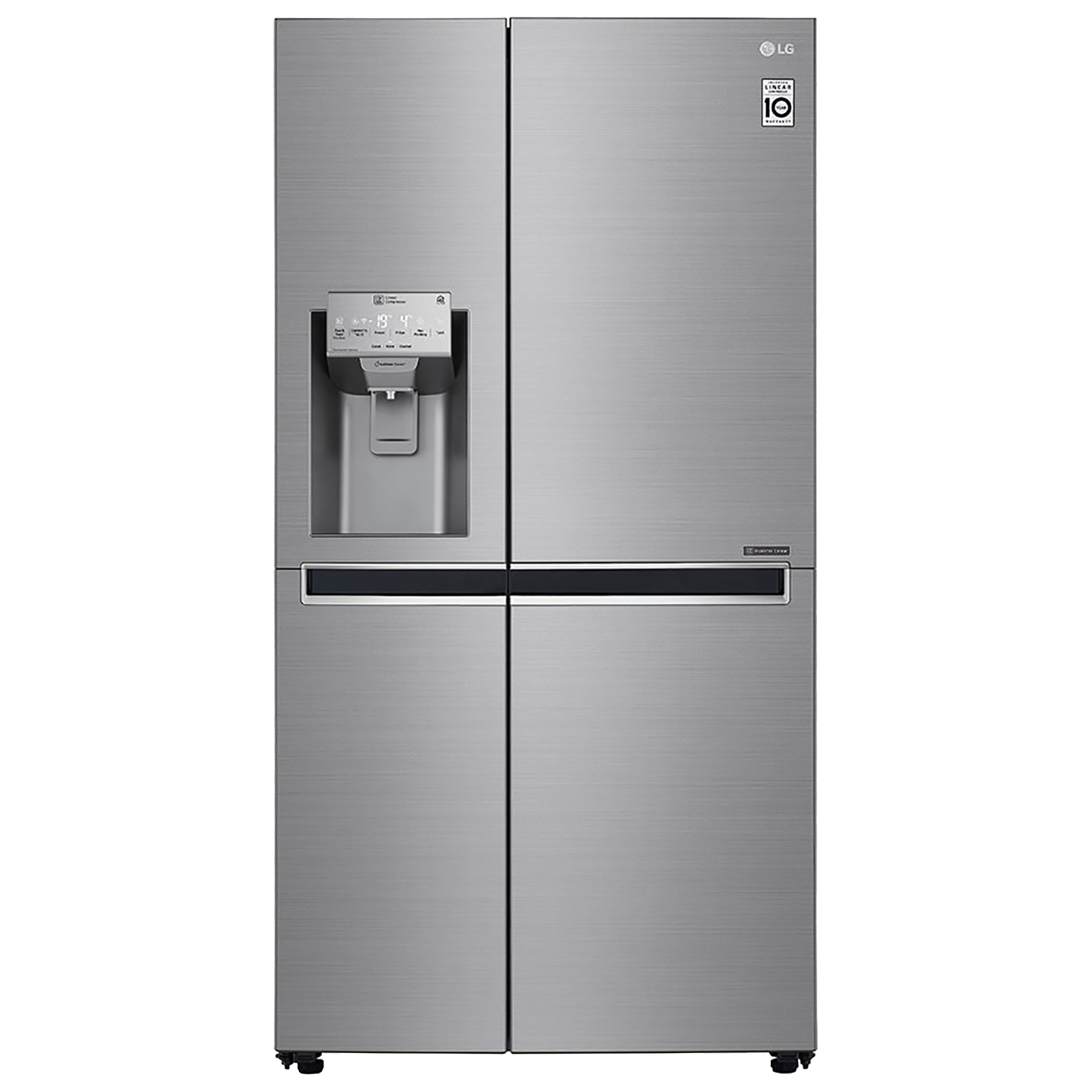 LG - lg 668 Litres Frost Free Inverter Side-by-Side Door Refrigerator (Multi Air Flow, GC-L247CLAV.BPZQEB, Shiny Steel)