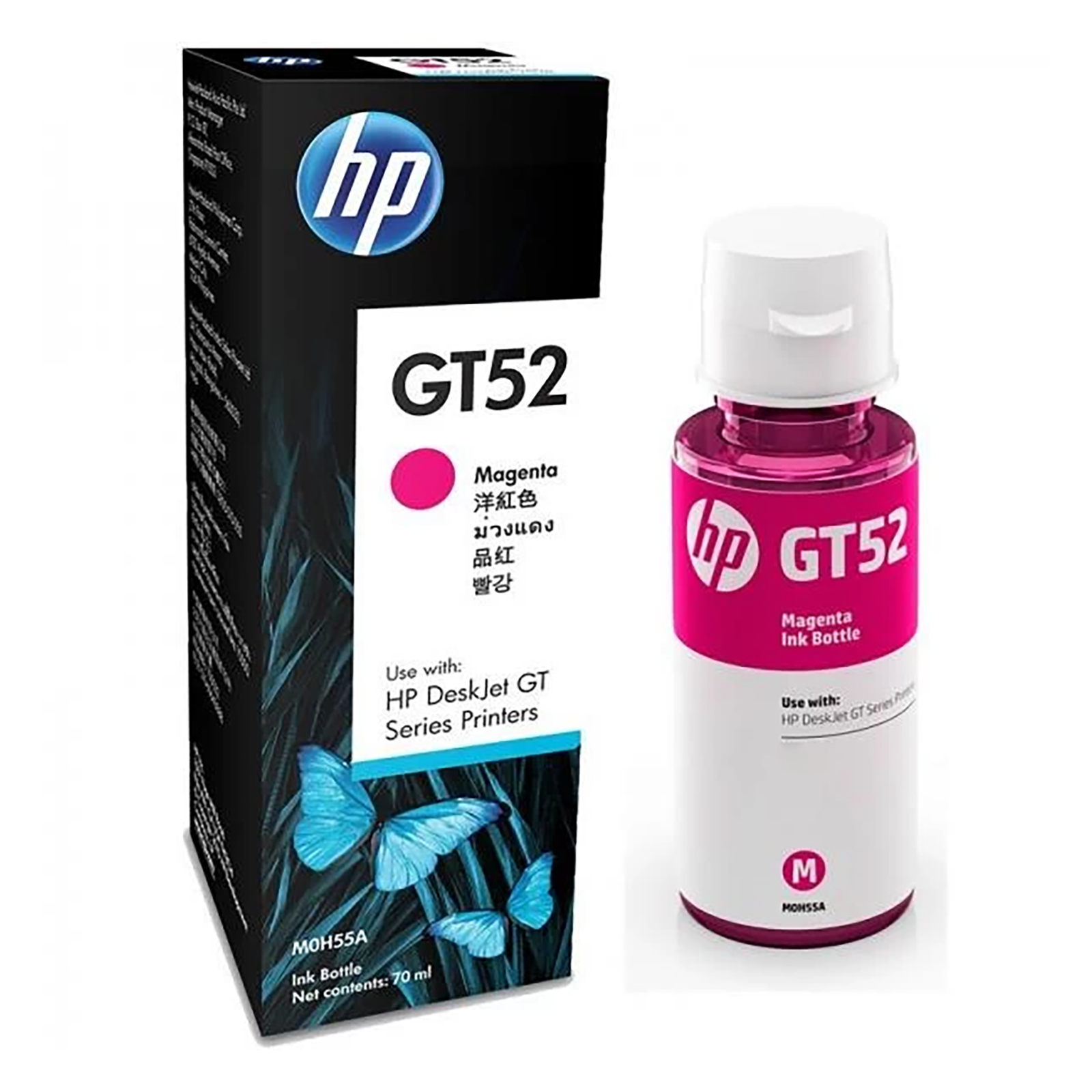 

HP GT52 Original Ink Bottle (M0H55AA, Magenta), No color