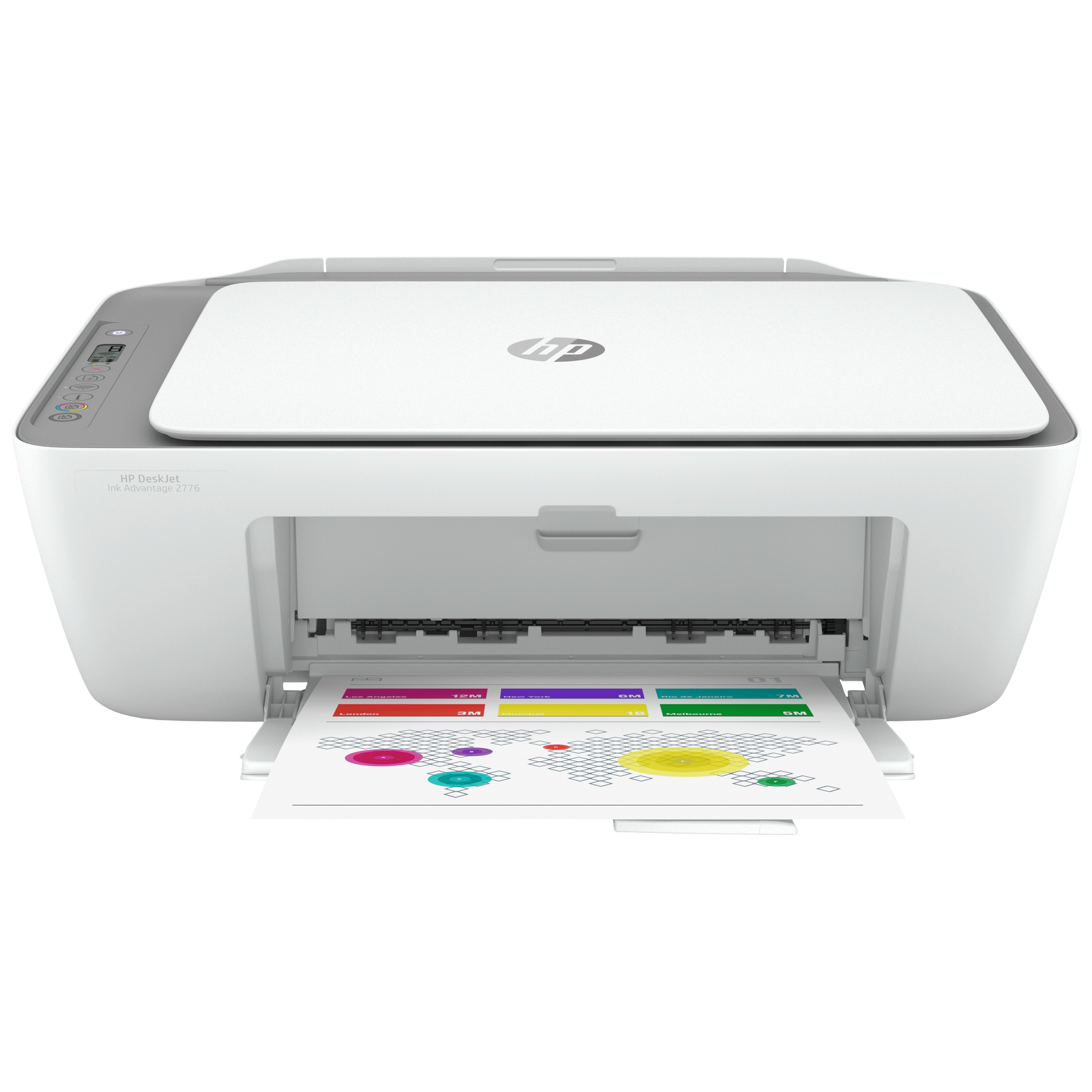 hp - hp DeskJet Ink Advantage 2776 Wireless Color All-in-One Inkjet Printer (Voice Activated Printing, 7FR27B, Cement)
