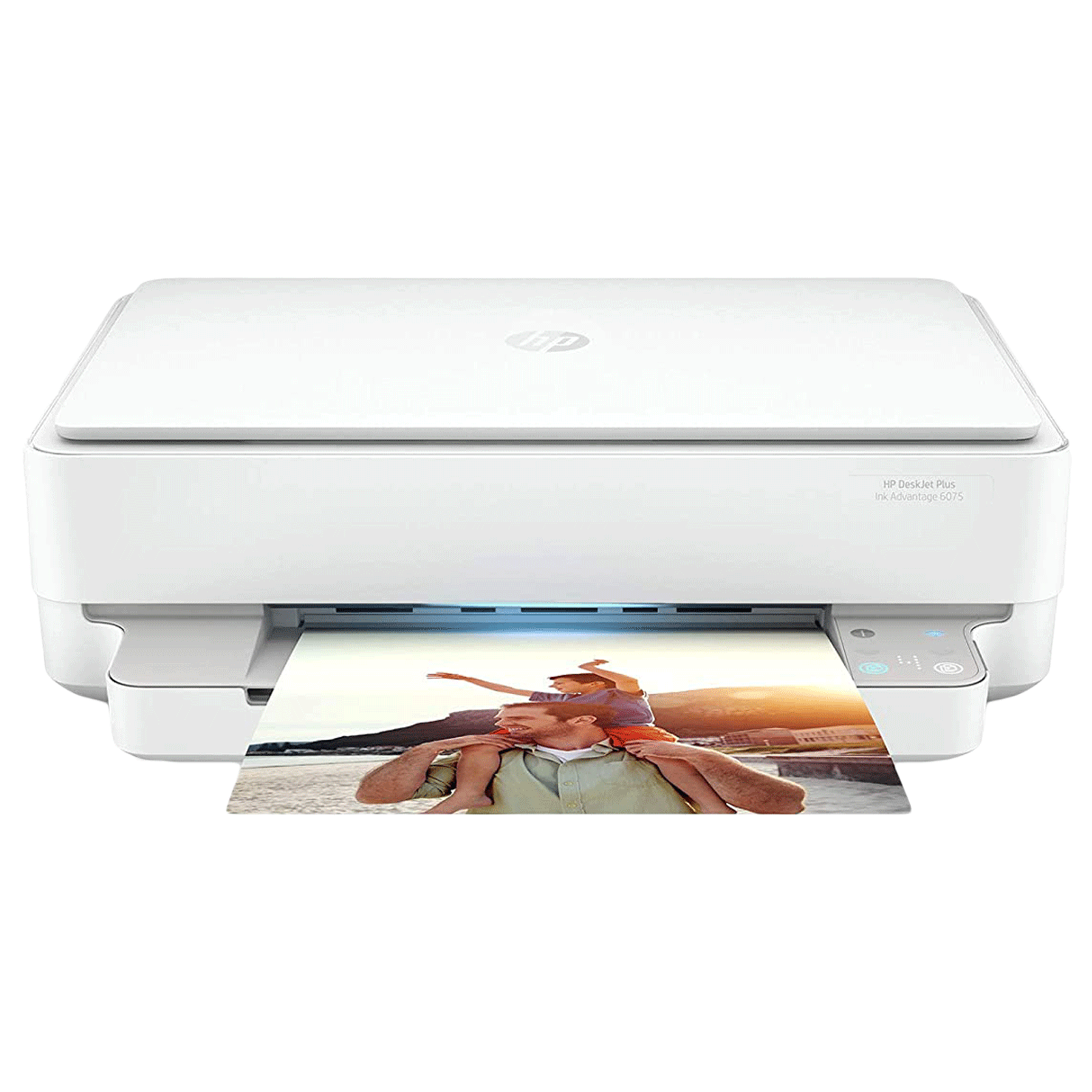 hp - hp DeskJet Plus Ink Advantage 6075 Wireless Color All-in-One Inkjet Printer (Mobile Scanning, 5SE26B, White)