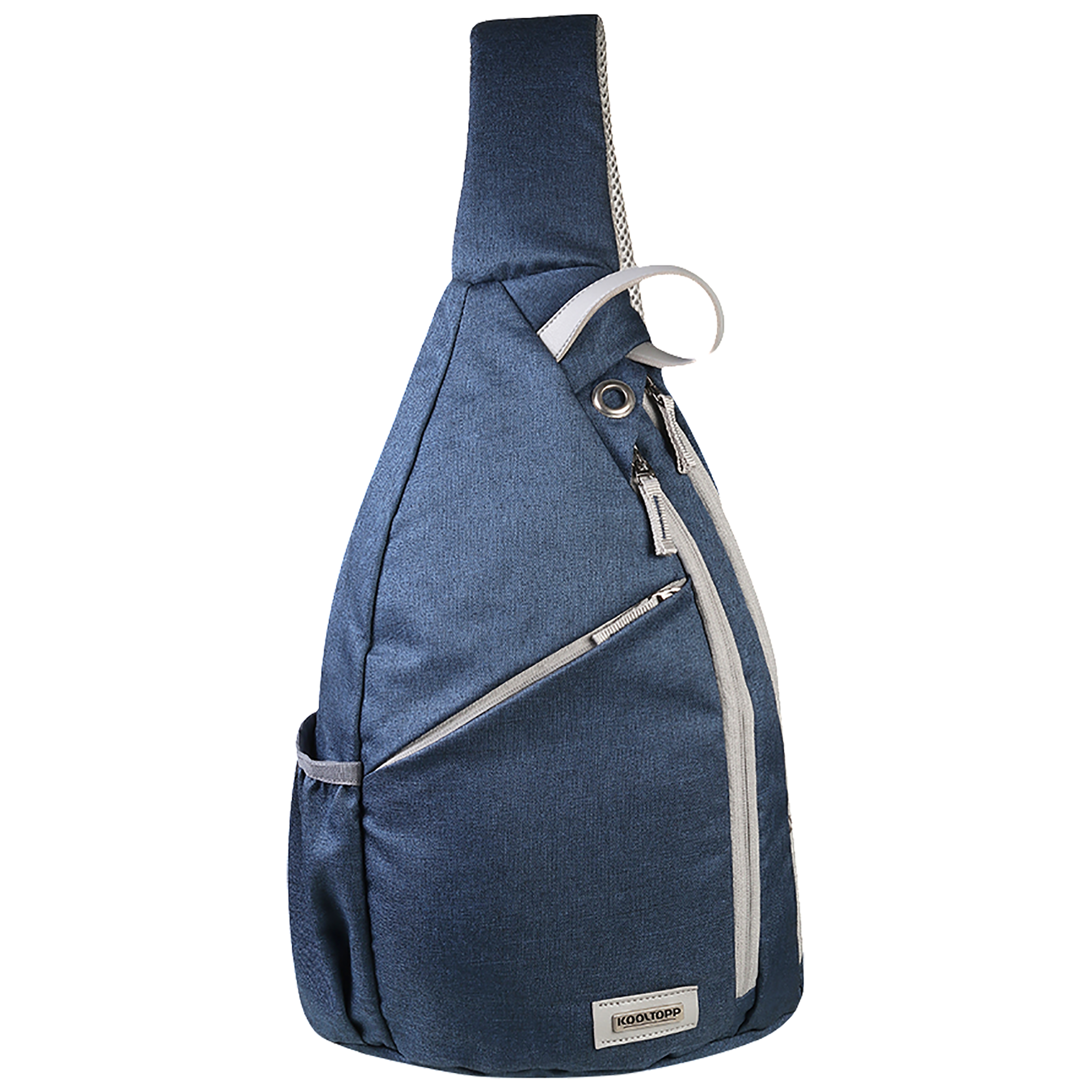 Kooltopp Classy Cross Body 13 Litres Polyester Sling Bag (Water Resistant, KT440-04, Blue/Silver)