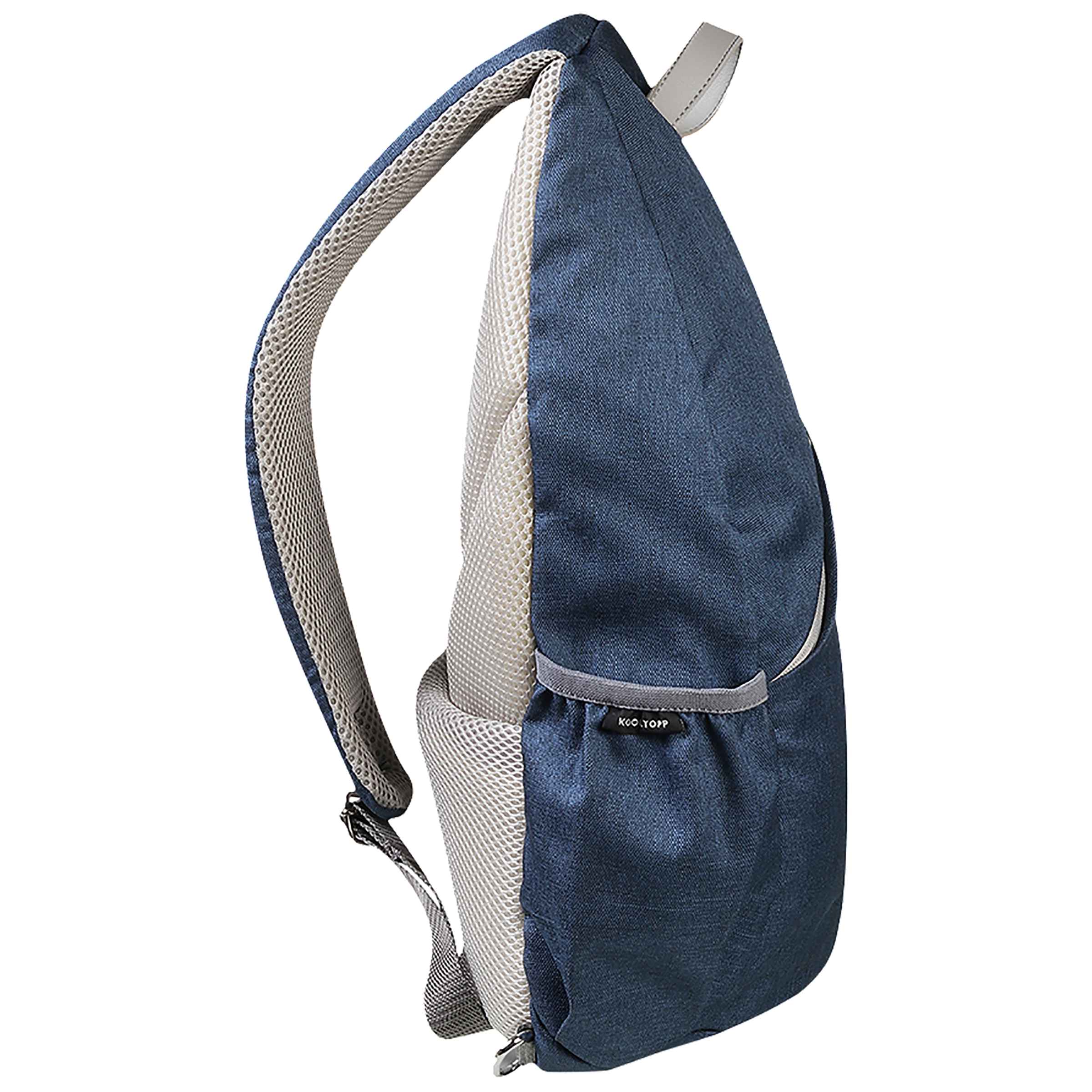 Kooltopp Classy Cross Body 13 Litres Polyester Sling Bag (Water Resistant, KT440-04, Blue/Silver)_4