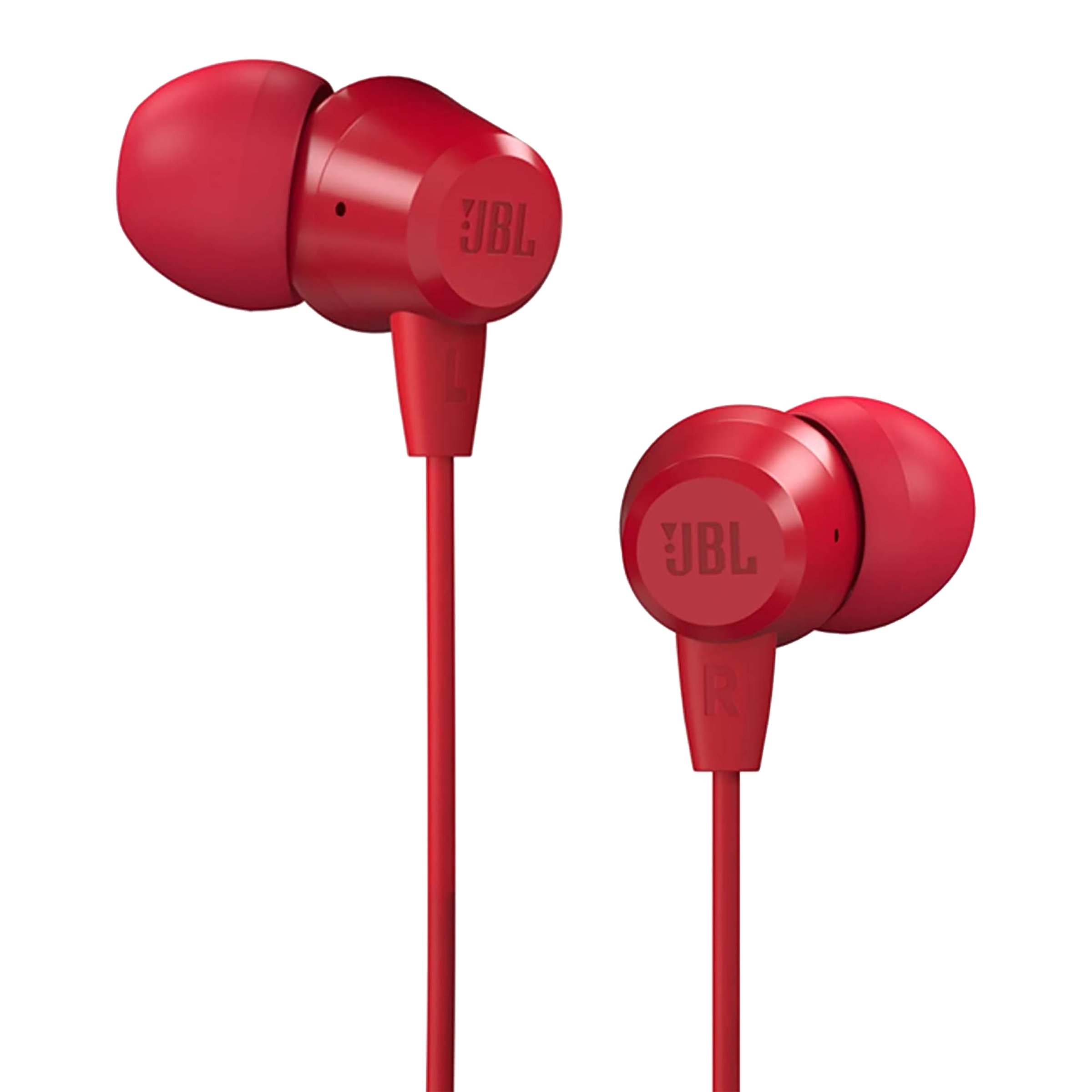 JBL JBLT50HIREDIN In-Ear Wired Earphone with Mic (Lightweight and Comfortable, Red)_1
