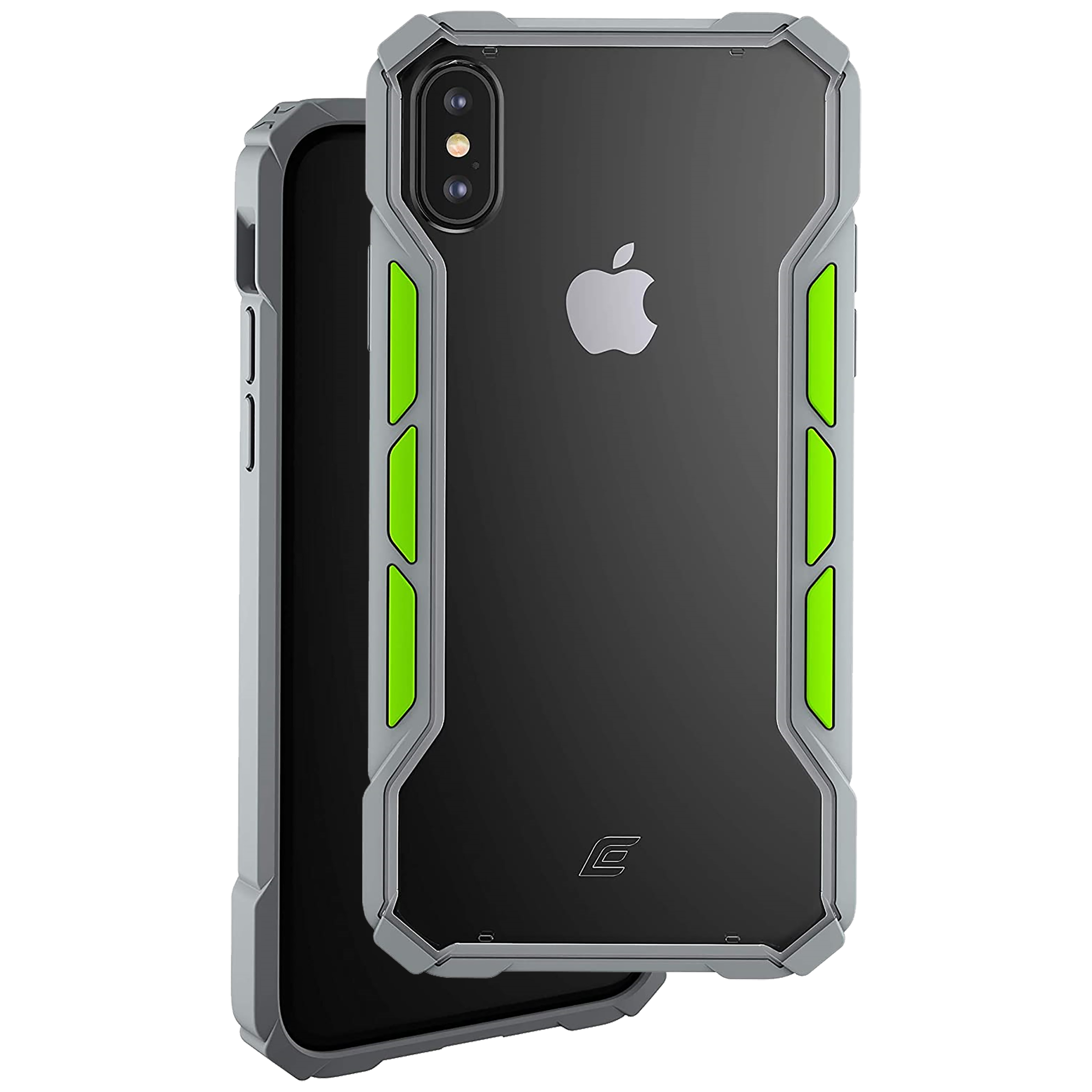 Element Case Rally Polycarbonate Back Case For iPhone XS Max (Mil-Spec Drop Protection, EMT-322-195E-04, Light Grey/Lime)_1