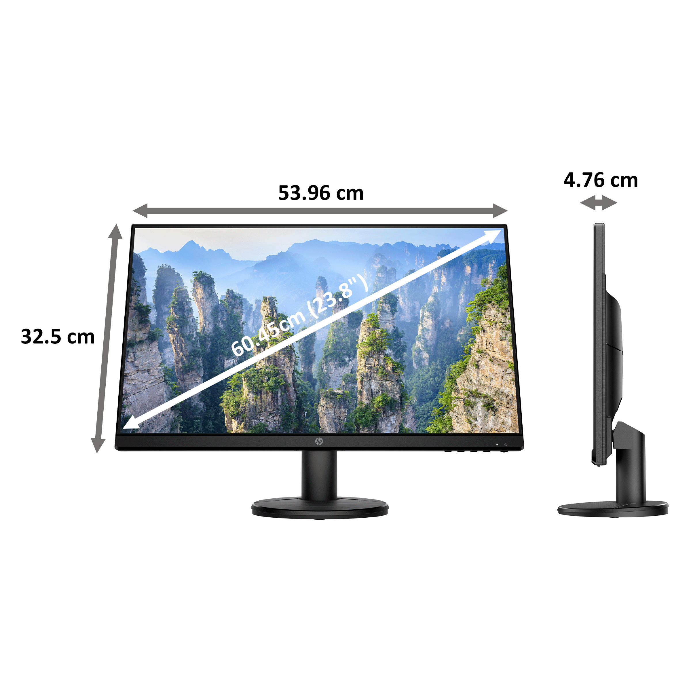HP V24i 60.45cm (23.8 Inches) Full HD IPS Screen Monitor (Low Blue Light Mode, HDMI + VGA, 60 Hz, 9RV16AA, Black)_2