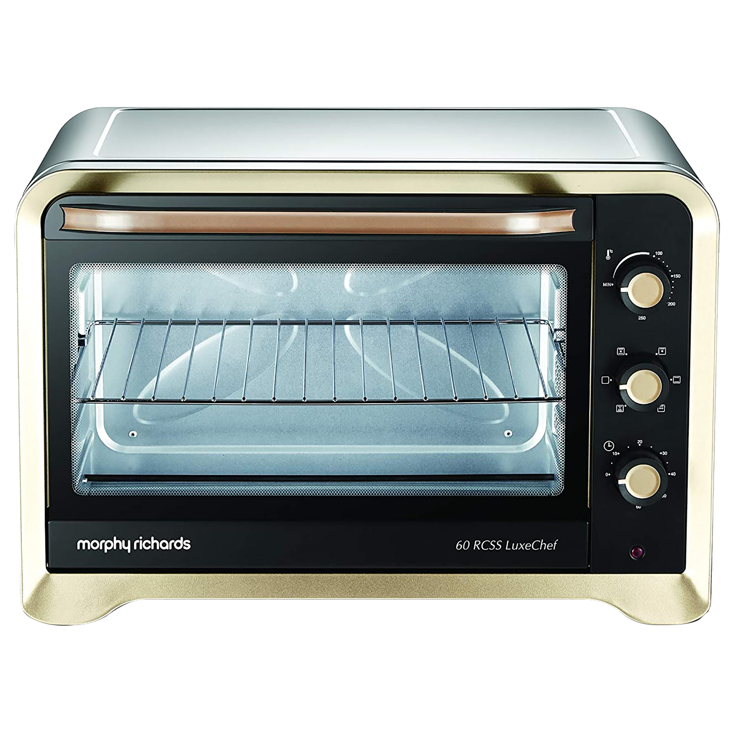 

Morphy Richards 60 RCSS Luxe Chef 60 Litres OTG (Integrated Oven Light, Gold), No color