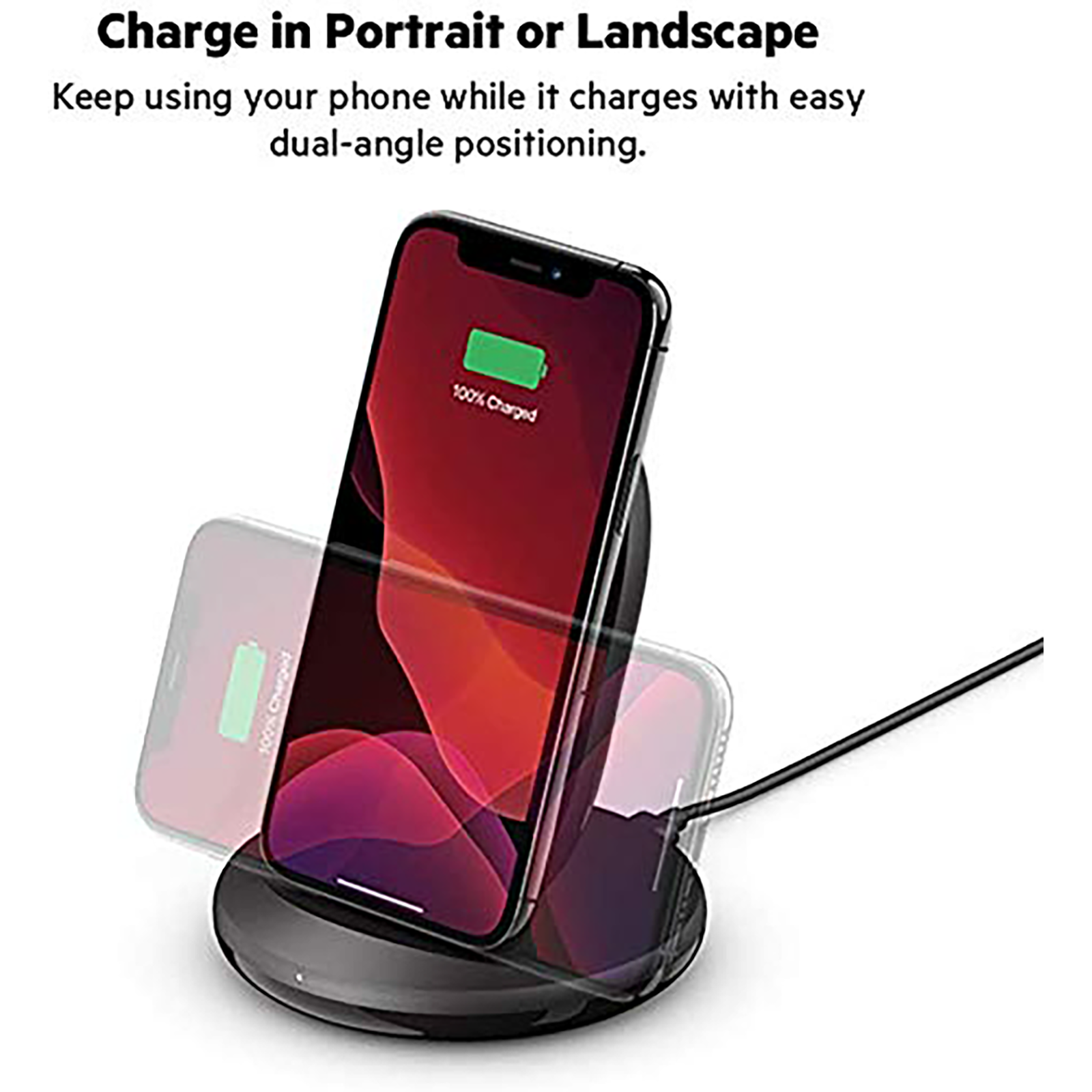 Buy Croma 15W 3-in-1 Wireless Charger for iPhone 8 Series, X, XS