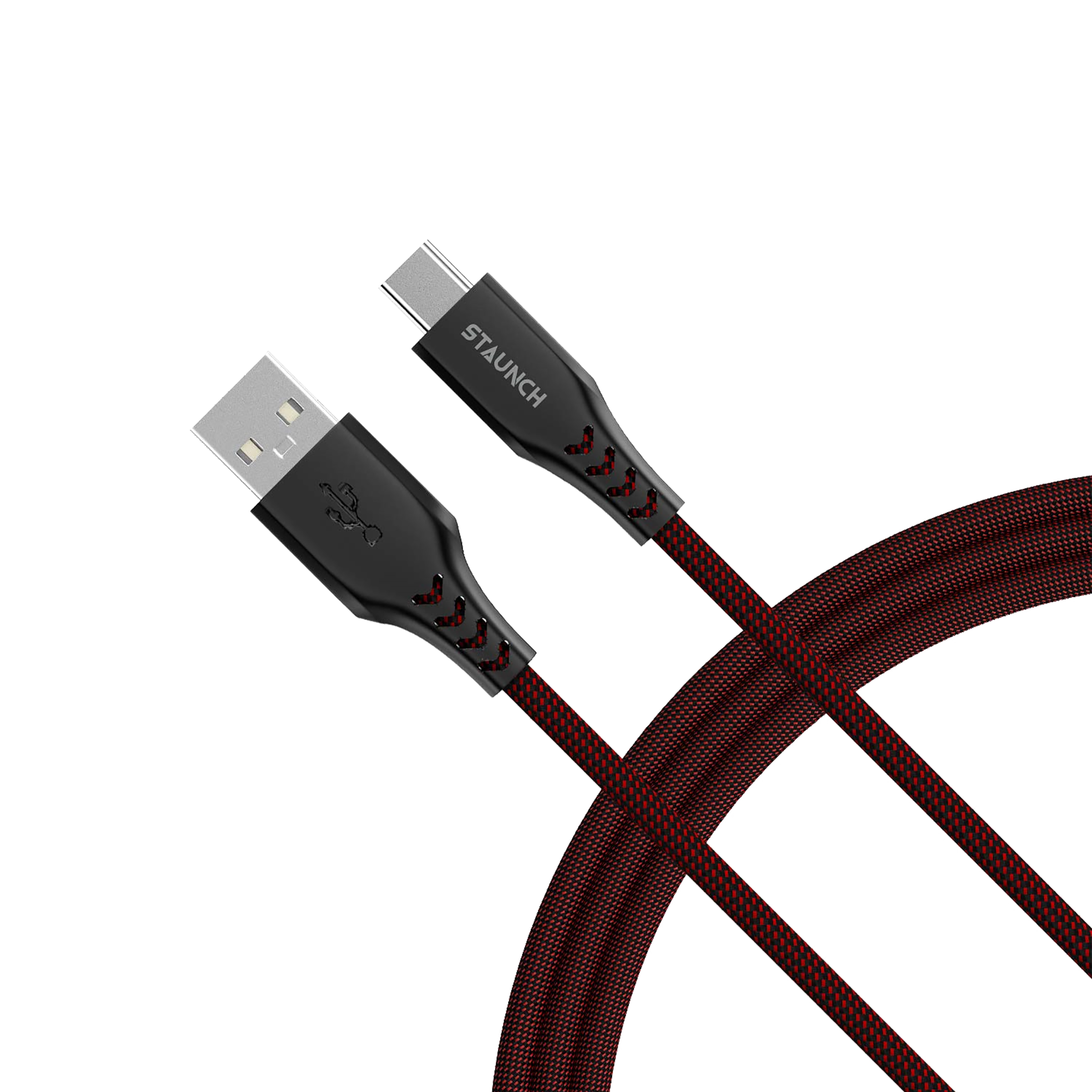 

Staunch Spark S4 PVC 1.5 Meter USB 2.0 (Type-A) to USB 2.0 (Type-C) Power/Charging USB Cable (480 Mbps Speed, Red), No color