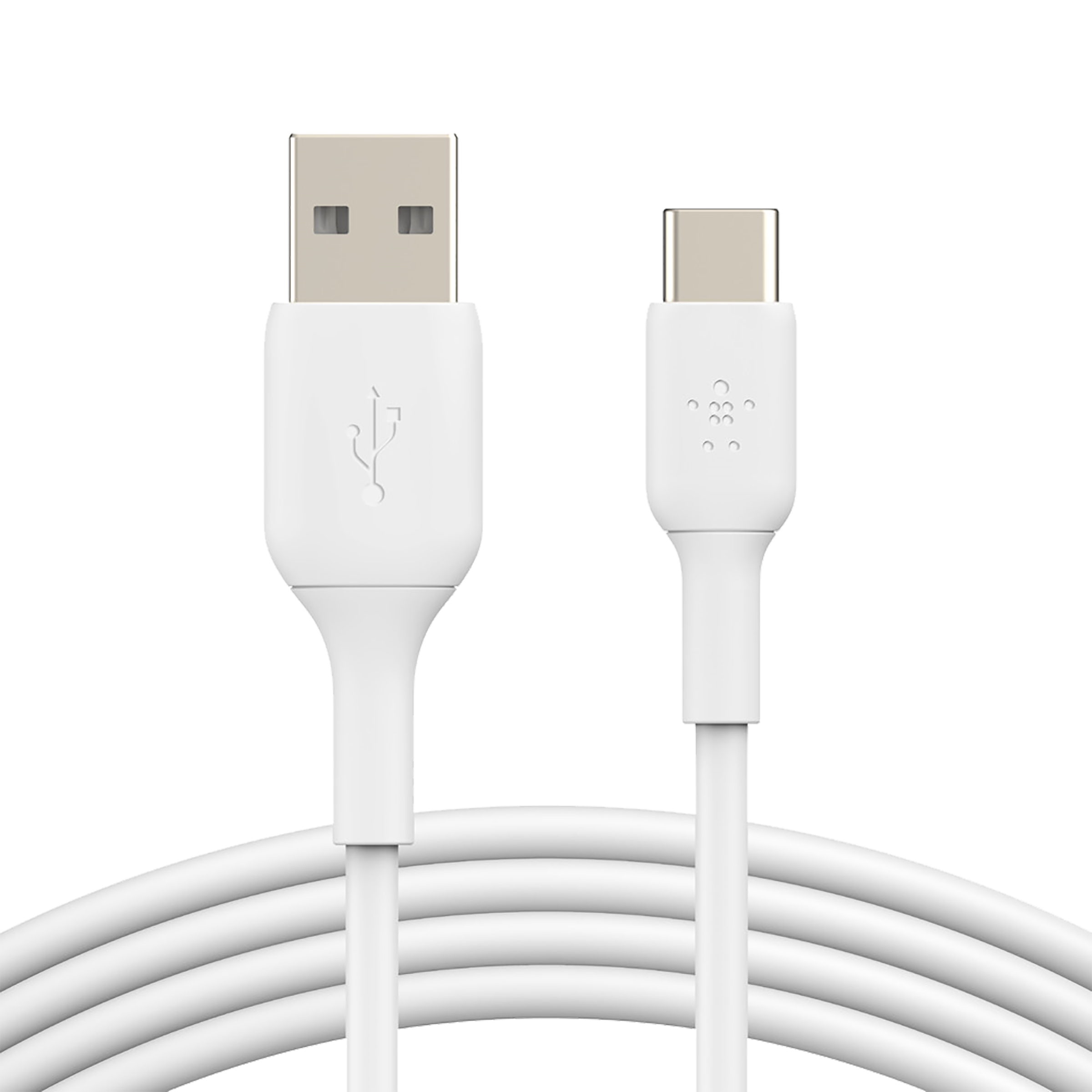 Belkin - Belkin Boost Charge PVC 1 Meter USB 2.0 (Type-C) to USB 2.0 (Type-A) Power/Charging USB Cable (USB-IF Certified, CAB001bt1MWH, White)