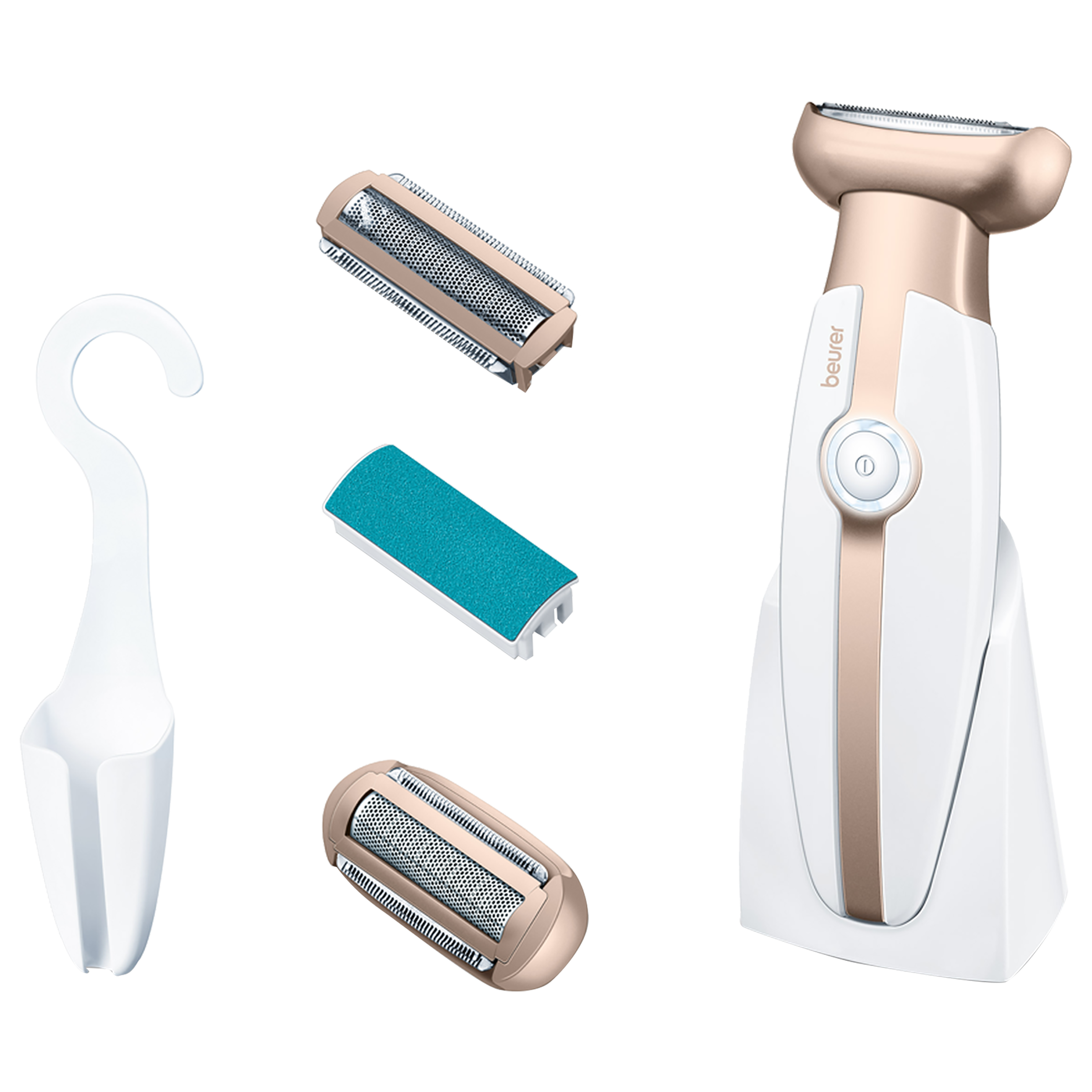 Beurer Stainless Steel Blades Cordless Operation Dry & Wet Shaver (Quick-Charge Function, HL 35, White/Golden)_3