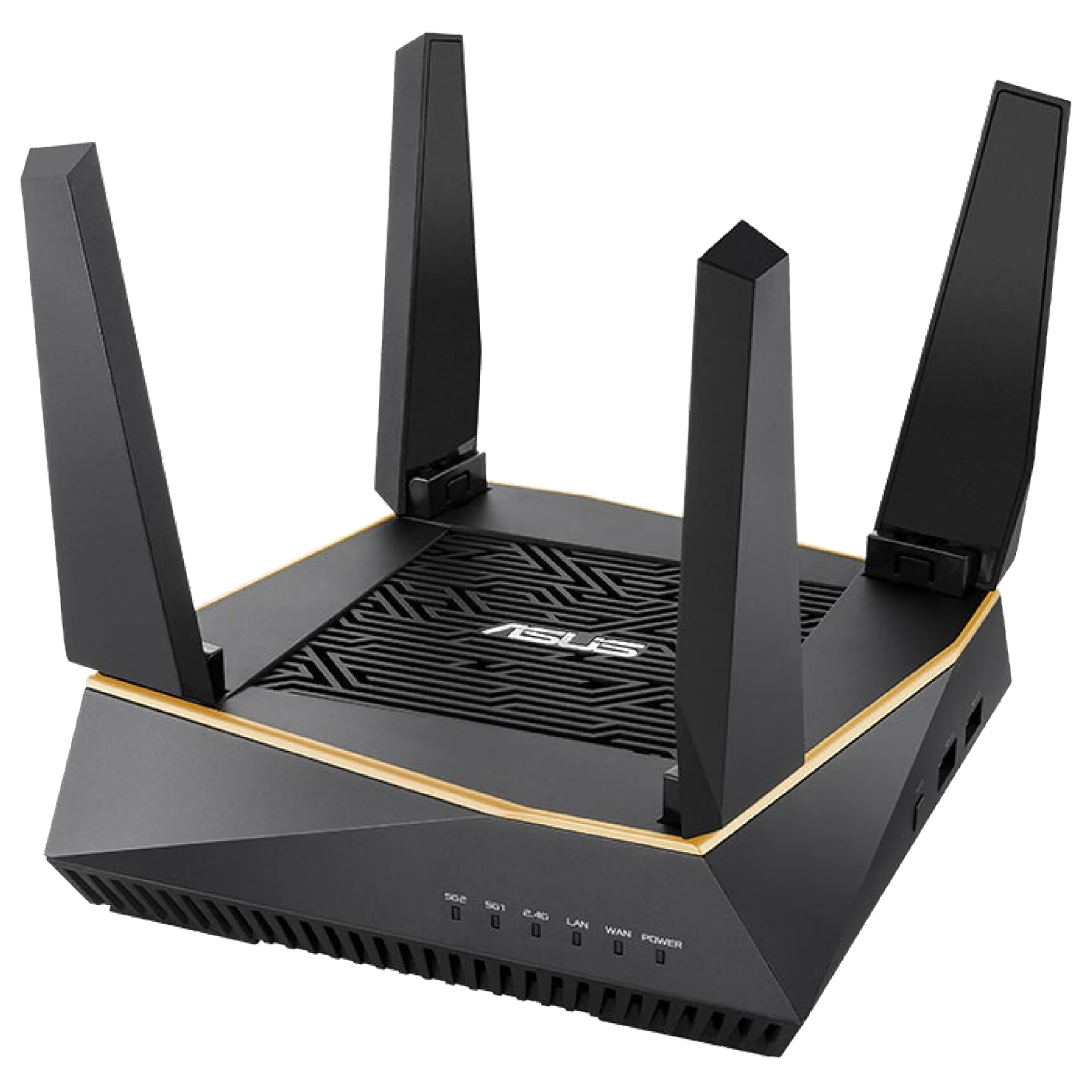 Asus Triple Band 4804 Mbps Wi-Fi Gaming Router (4 Antennas, Ai Protection Pro, RT-AX92U, Black)_1