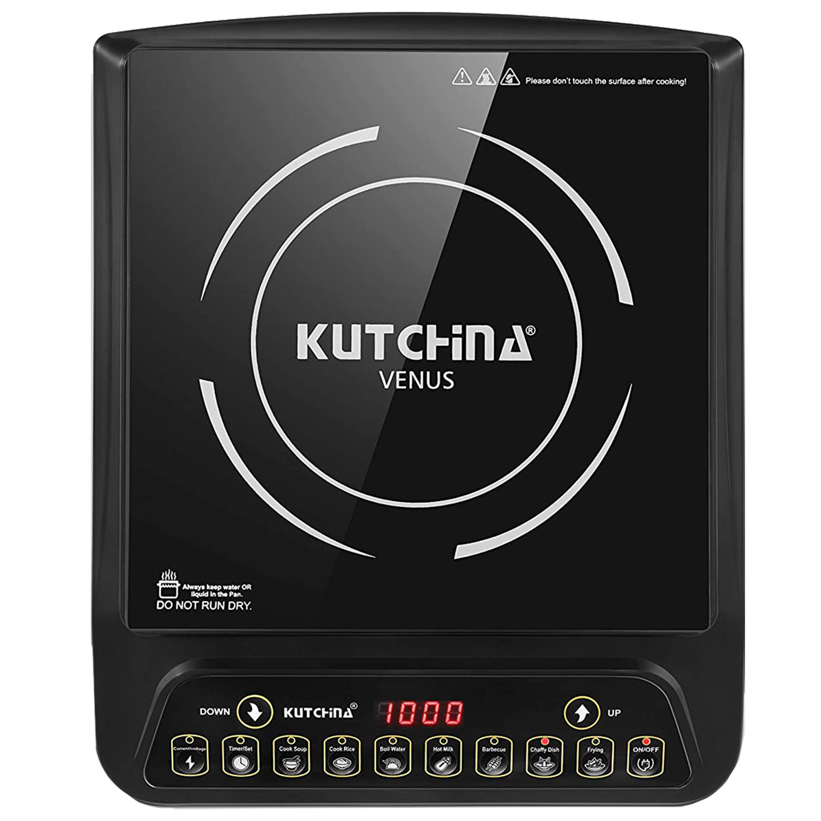 Kutchina Venus Plastic 1400 Watts Induction Cooktop (4 Digital Display, Black)_1