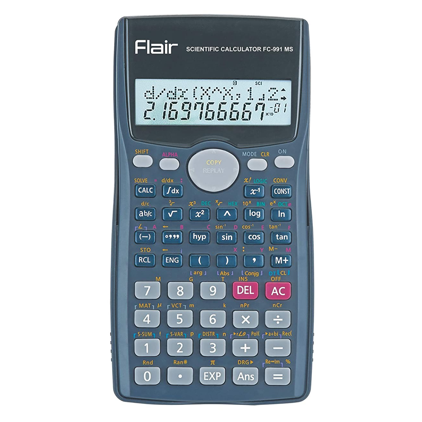 Flair - Flair Scientific Calculator (40 Scientific Calculations, FC 991MS, Grey)
