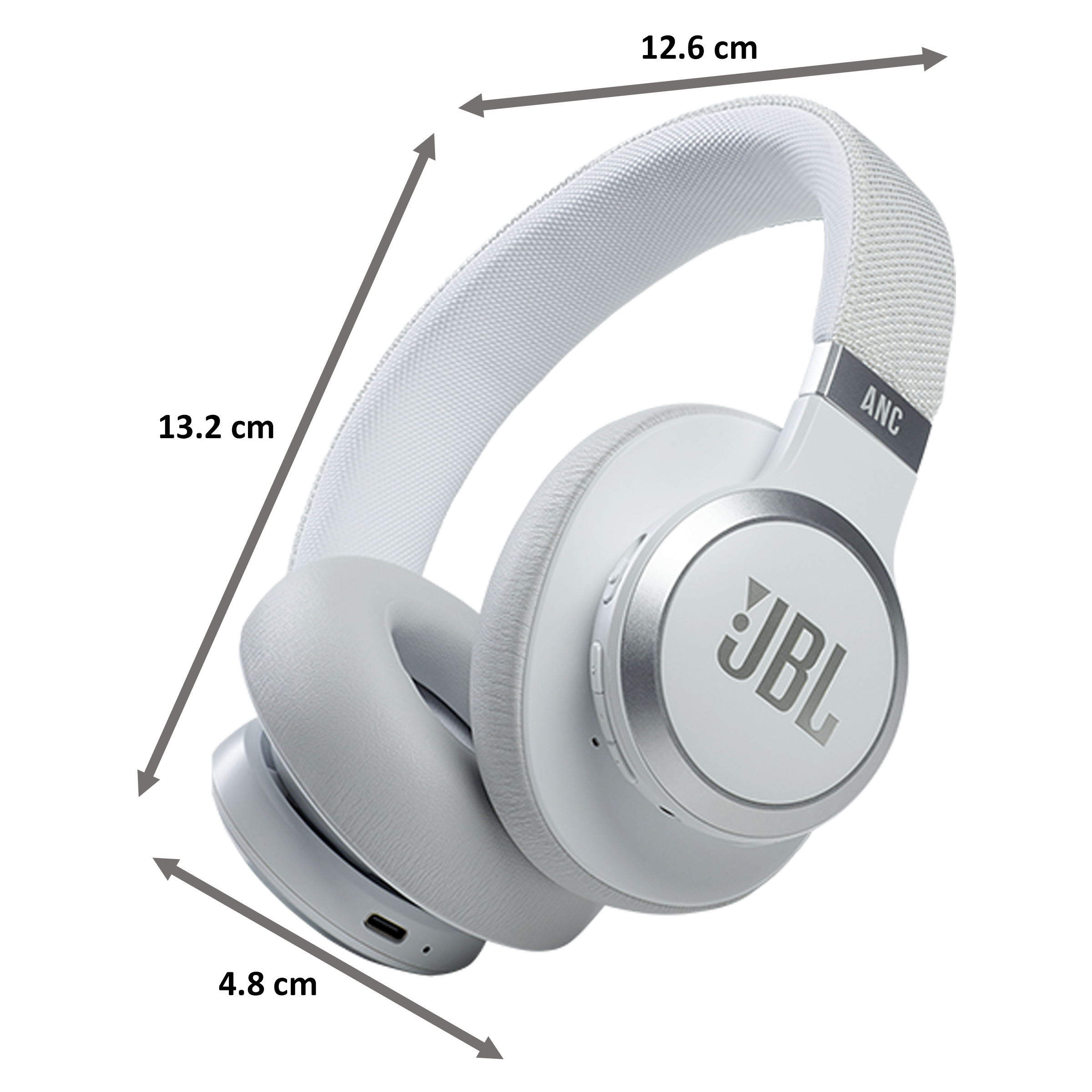 Buy JBL Live 660NC JBLLIVE660NCWHT Over-Ear Adaptive Noise Cancellation  Wireless Headphone with Mic (Bluetooth 5.0, Multi-Point Connection, White)  Online Croma