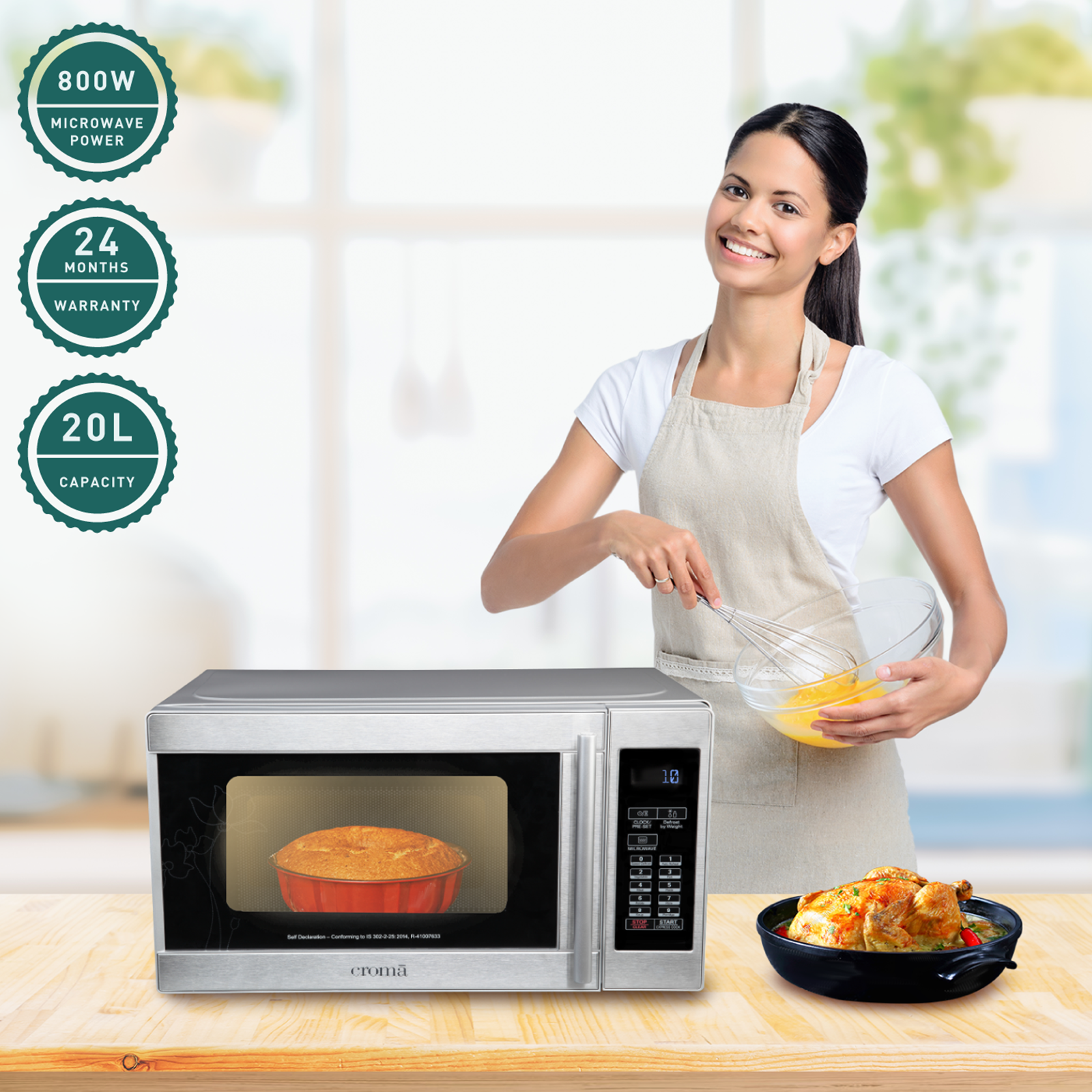 croma microwave 20l solo