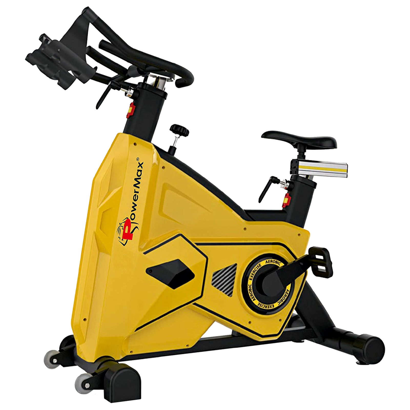 Powermax Fitness Cycle (Adjustable Footplates, BS-3600C, Black/Yellow)_1