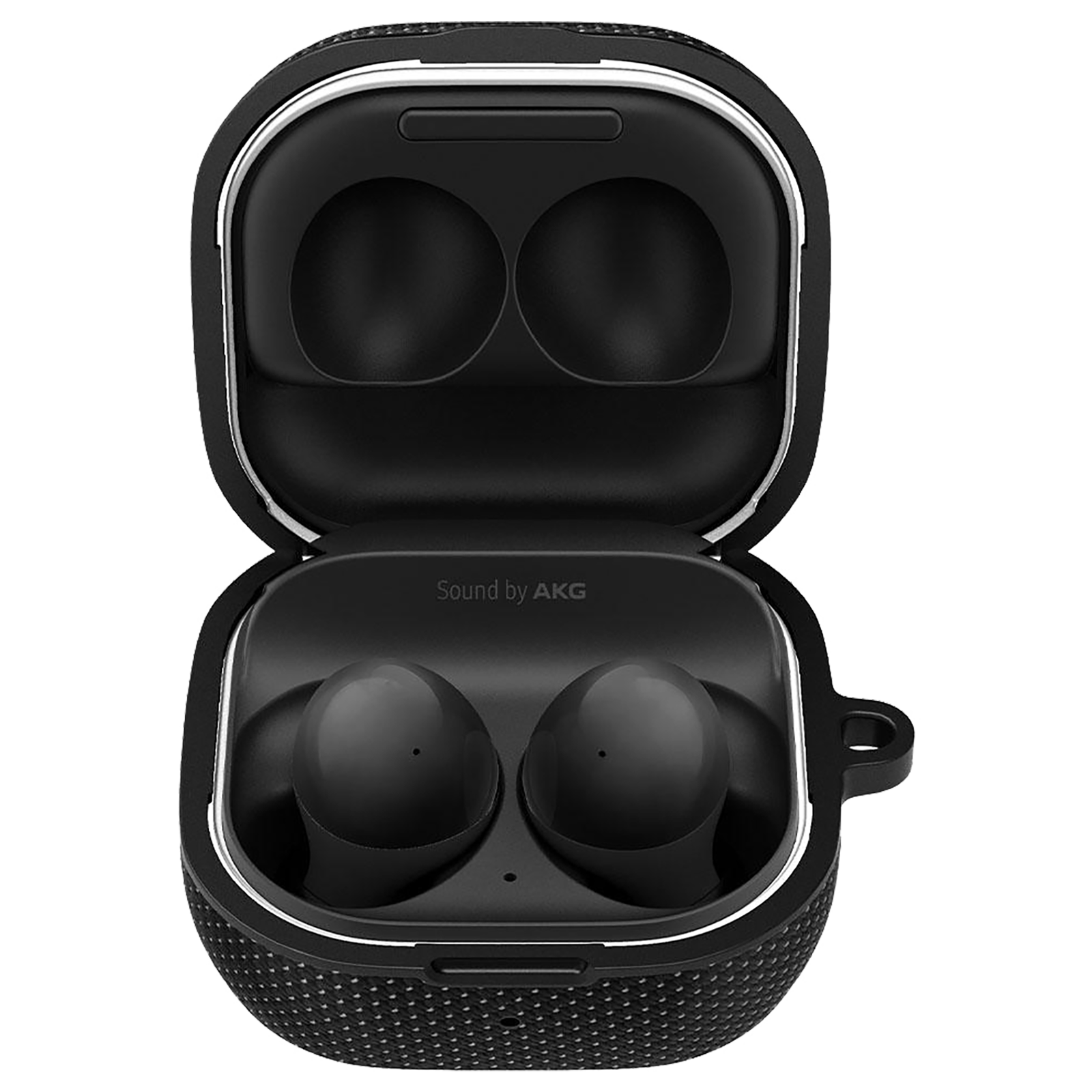 Spigen Classic Fit TPU & PC Full Cover Case For Galaxy Buds 2/Galaxy Buds Pro/Galaxy Buds Live (Cutout Supports The Power Light, ASD01444, Black)