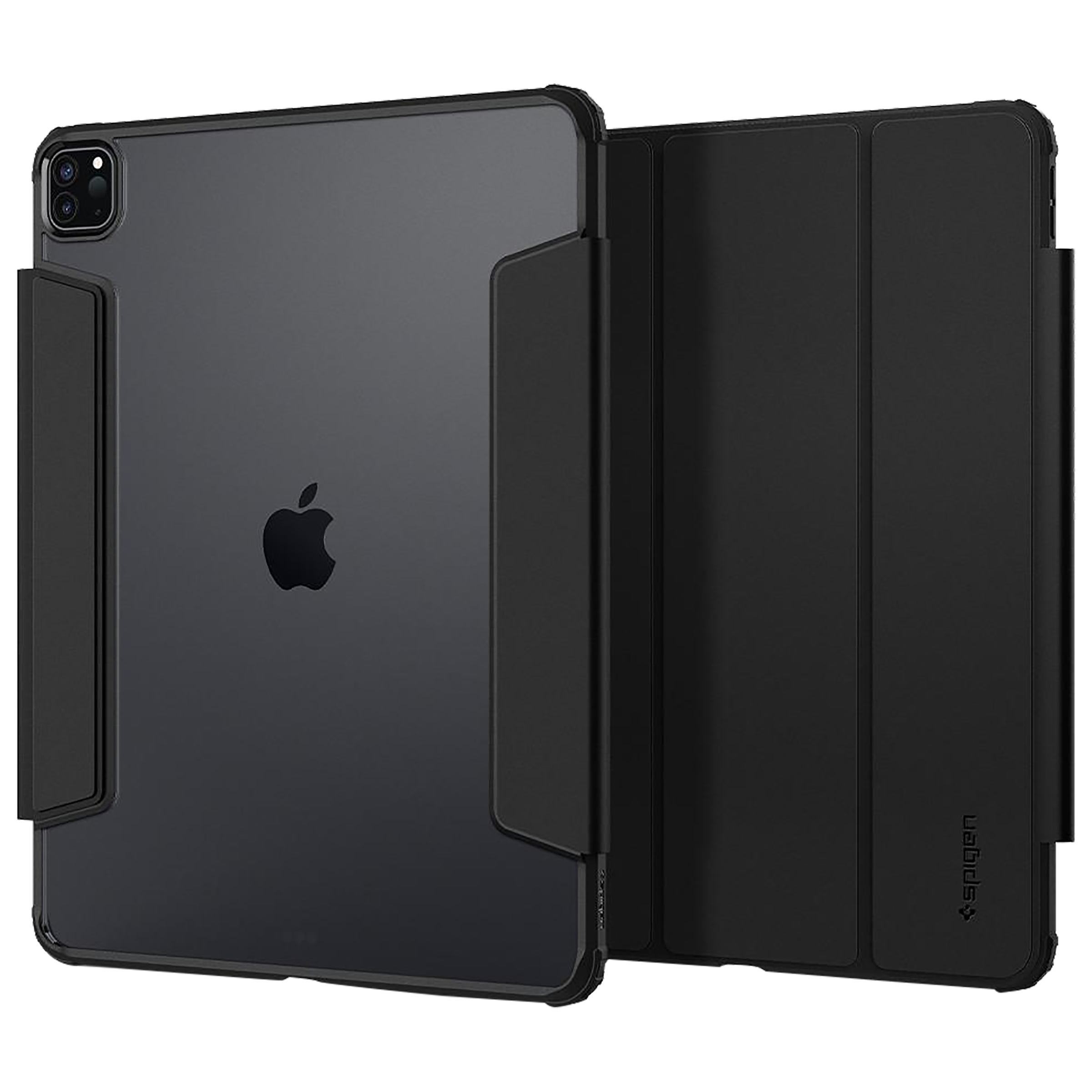 Spigen Ultra Hybrid Pro TPU & PC Back Case with Stand For iPad Pro 12.9" (2021) (Air Cushion Technology, ACS02880, Black)_1