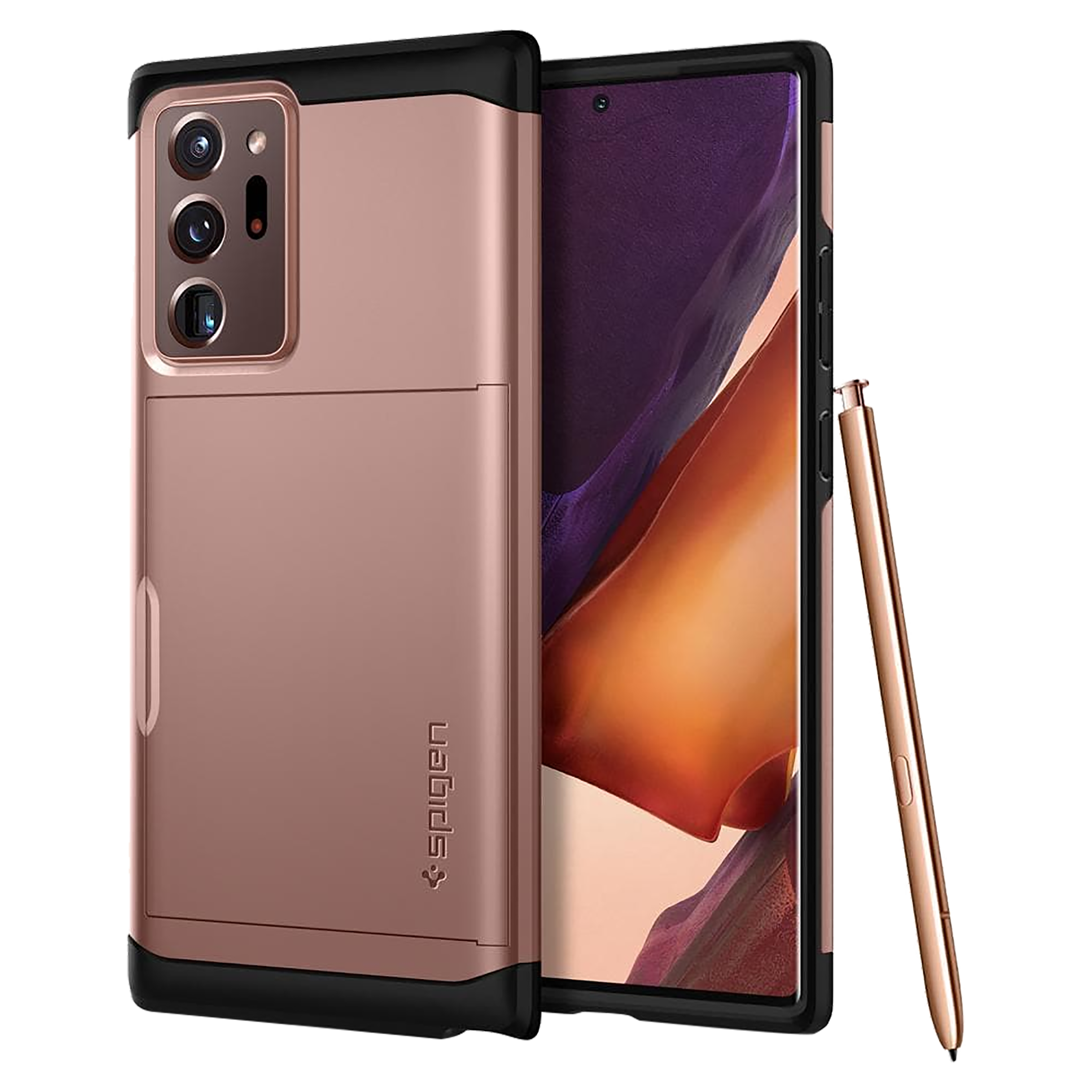 

Spigen Slim Armor CS TPU & PC Back Case For Galaxy Note 20 Ultra 5G (Air Cushion Technology, ACS01573, Bronze), No color
