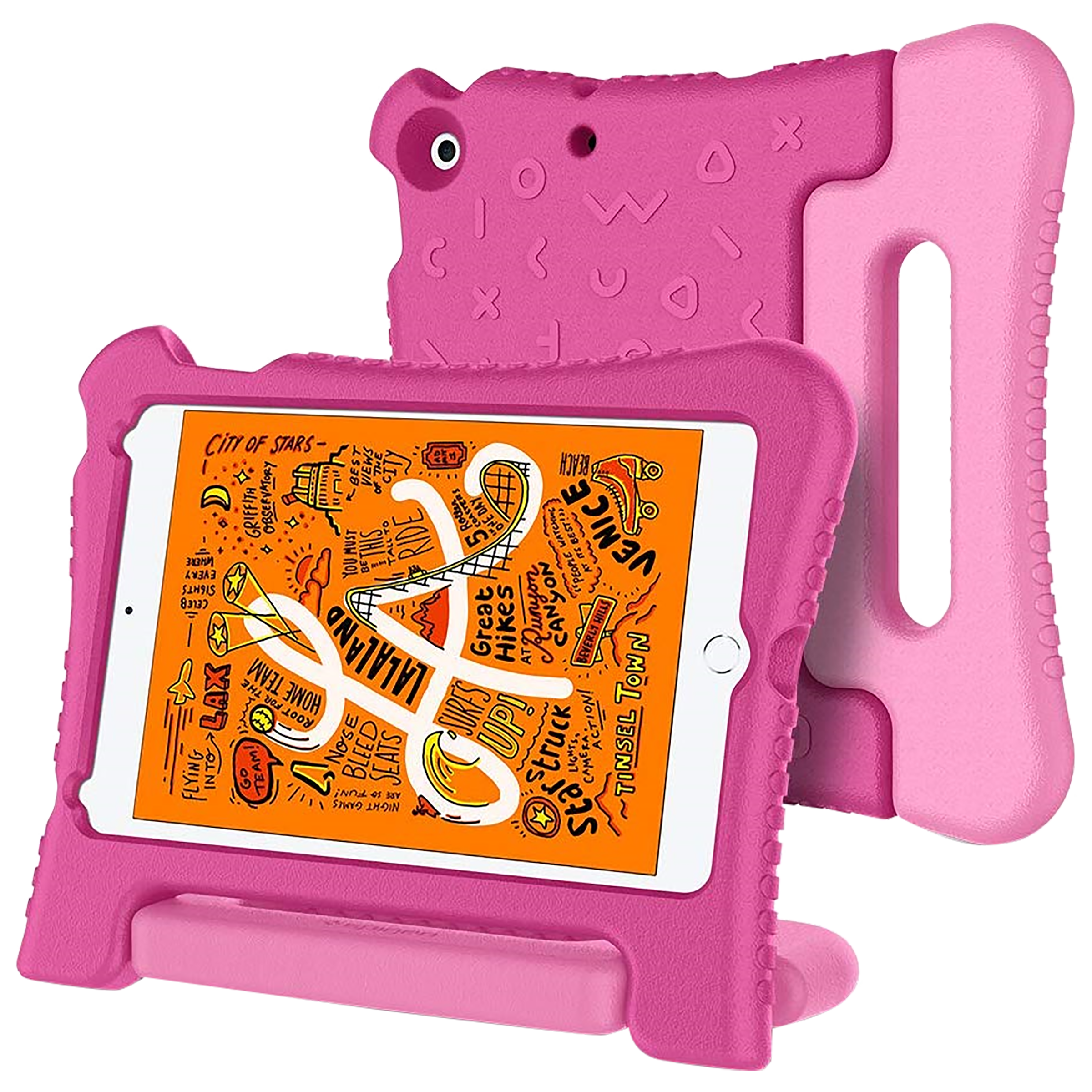 spigen - spigen Play 360 Plastic & PC Back Case For iPad Mini 5 (Integrated Handle Design, 051CS26117, Candy Pink)