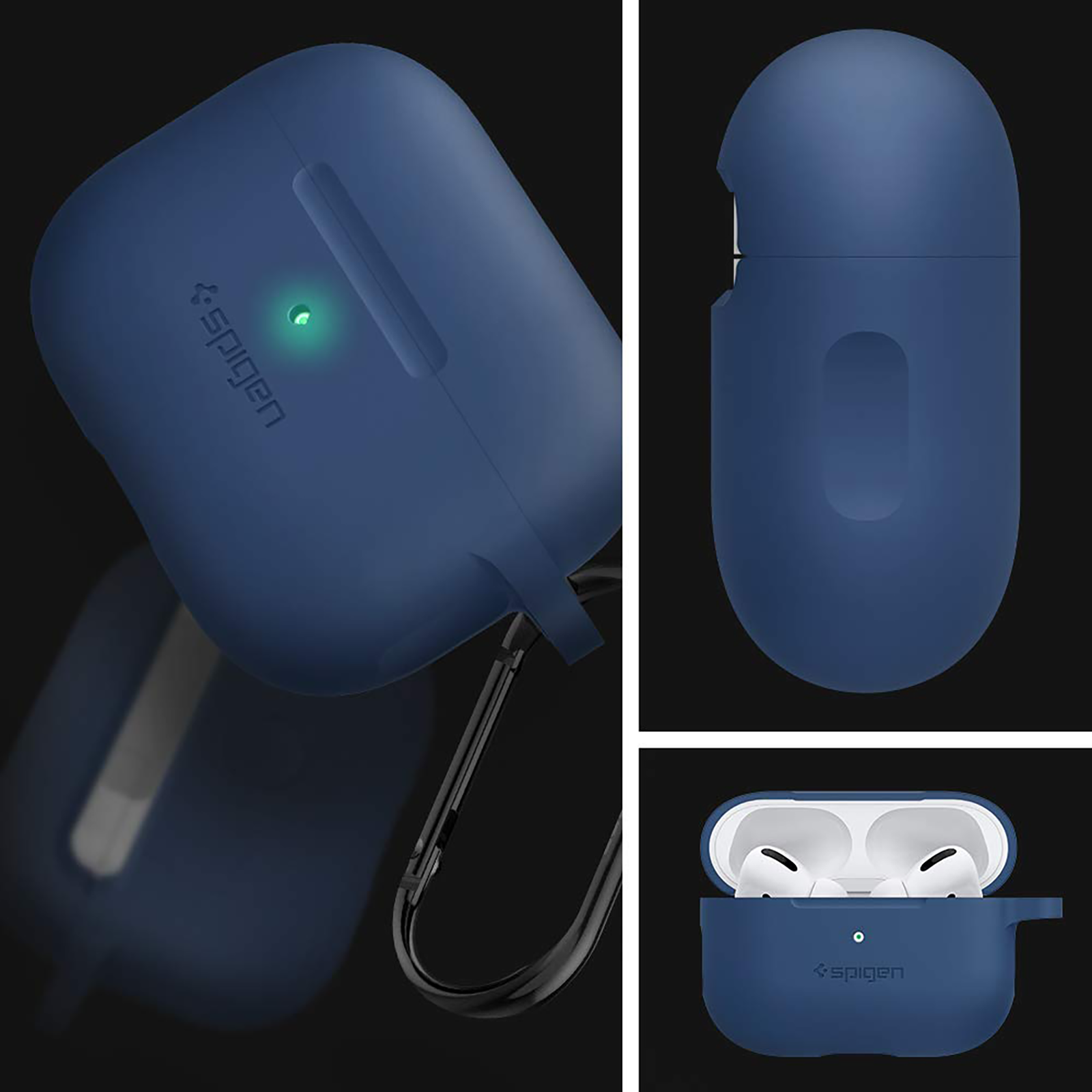 Buy Spigen Silicone Fit Full Cover Case (For Airpods Pro (2019), ASD02169,  Deep Blue) Online – Croma
