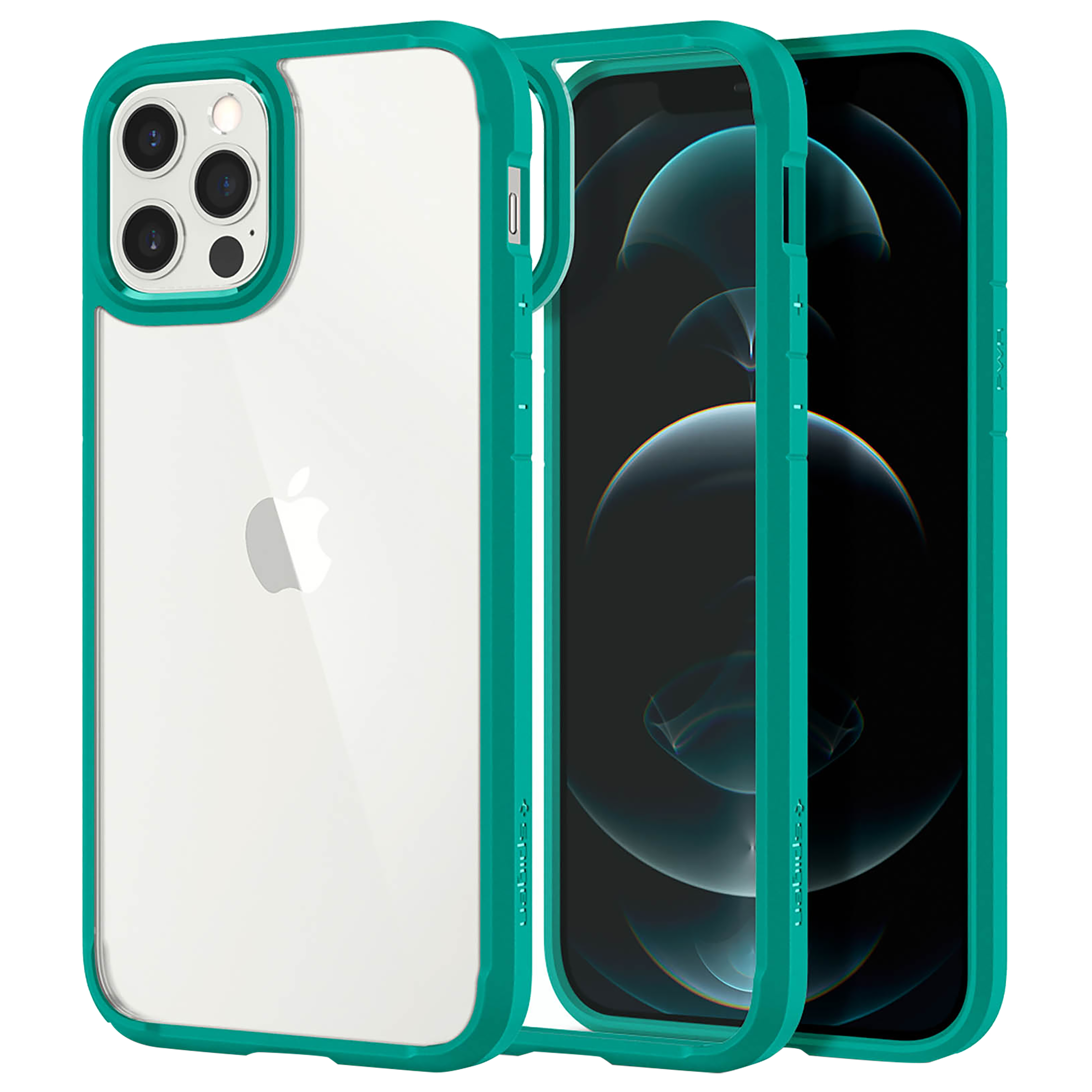 

Spigen Crystal Hybrid TPU Back Case For iPhone 12/iPhone 12 Pro (Certified Mil-Grade Protection, ACS01522, Mint), No color