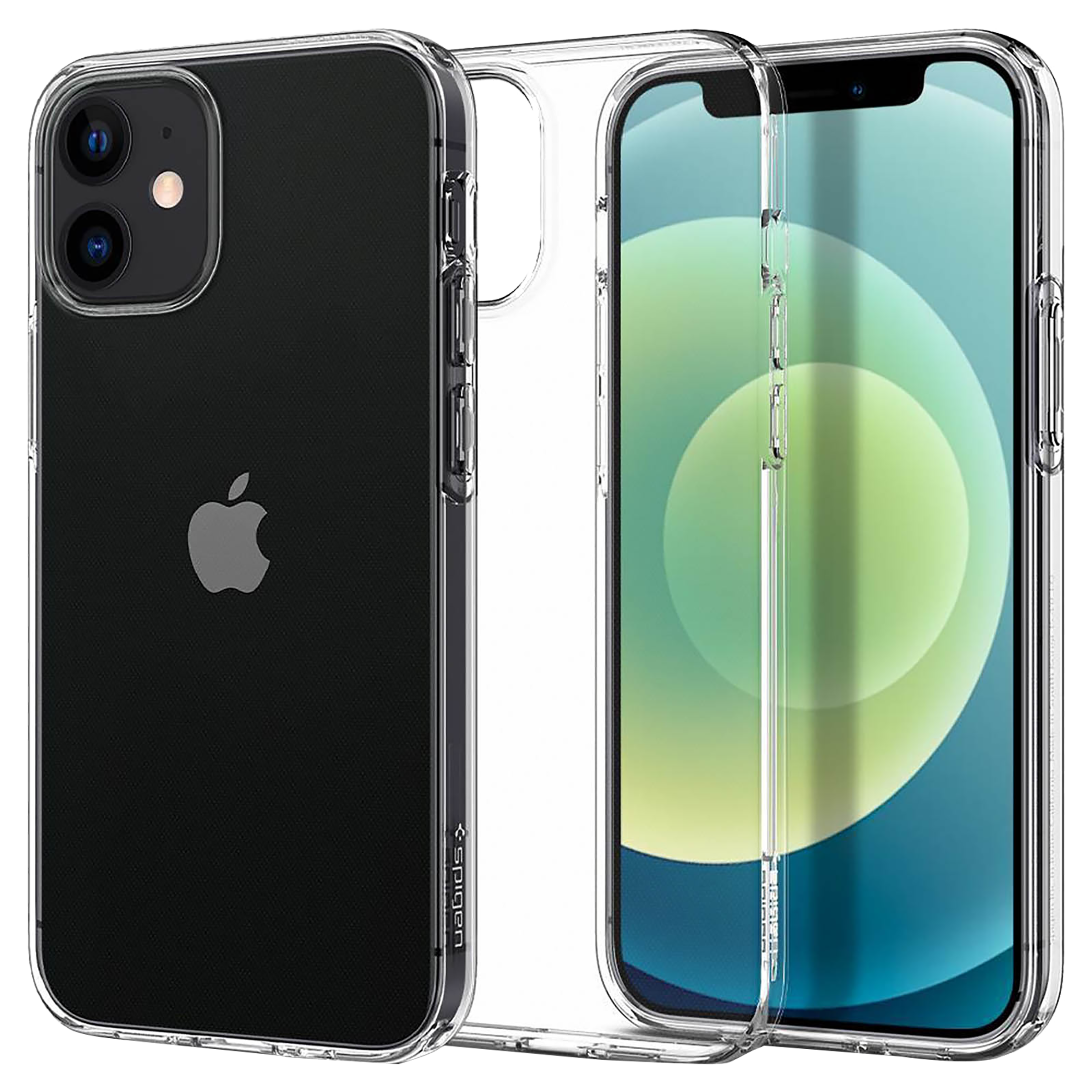 

Spigen Crystal Flex TPU Back Case For iPhone 12 Mini (Supports Wireless Charging, ACS01539, Clear), No color