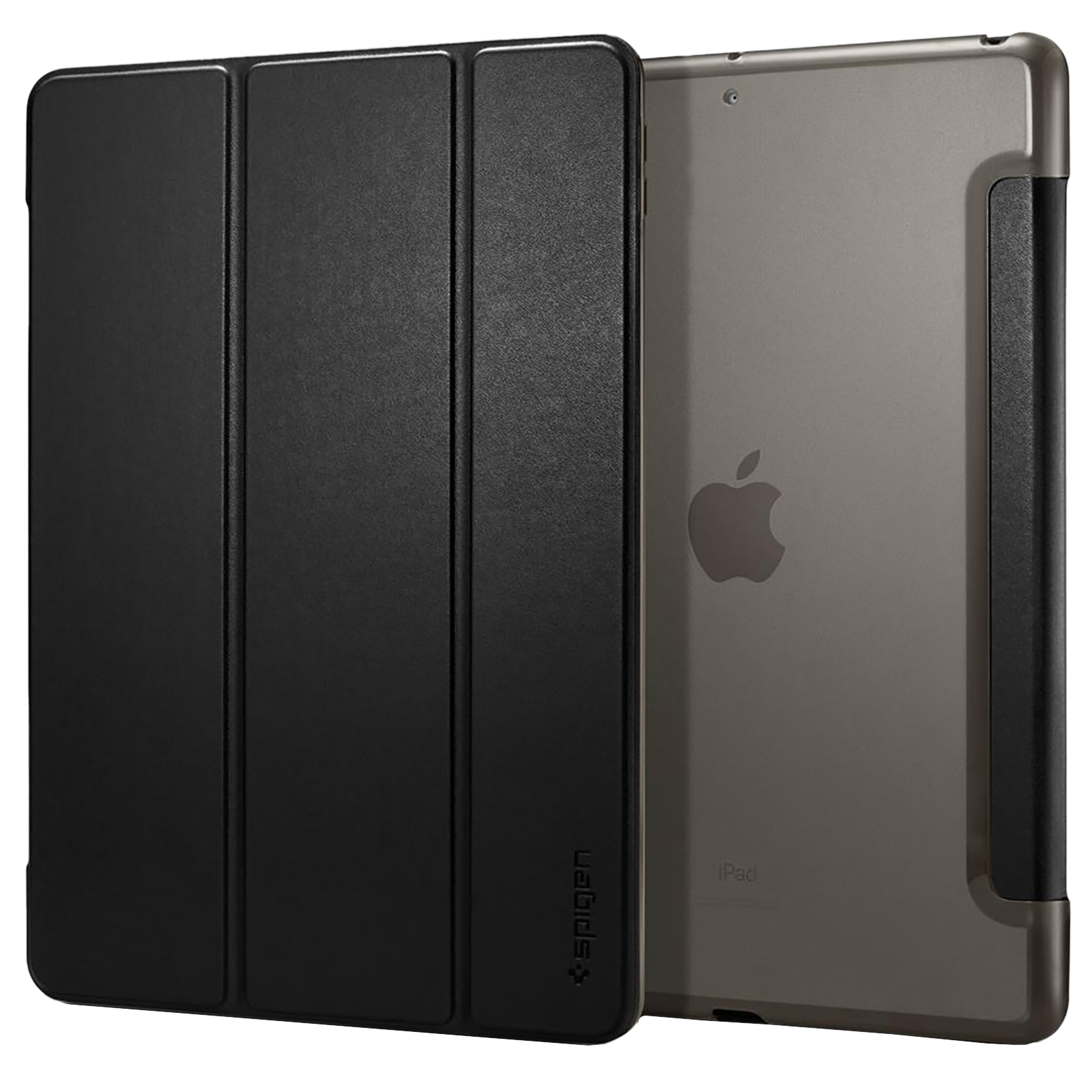 Spigen Smart Fold PU Leather and PC Back Case with Stand For iPad 10.2" (2019/2020) (Magnetic Closure, ACS00373, Black)_1