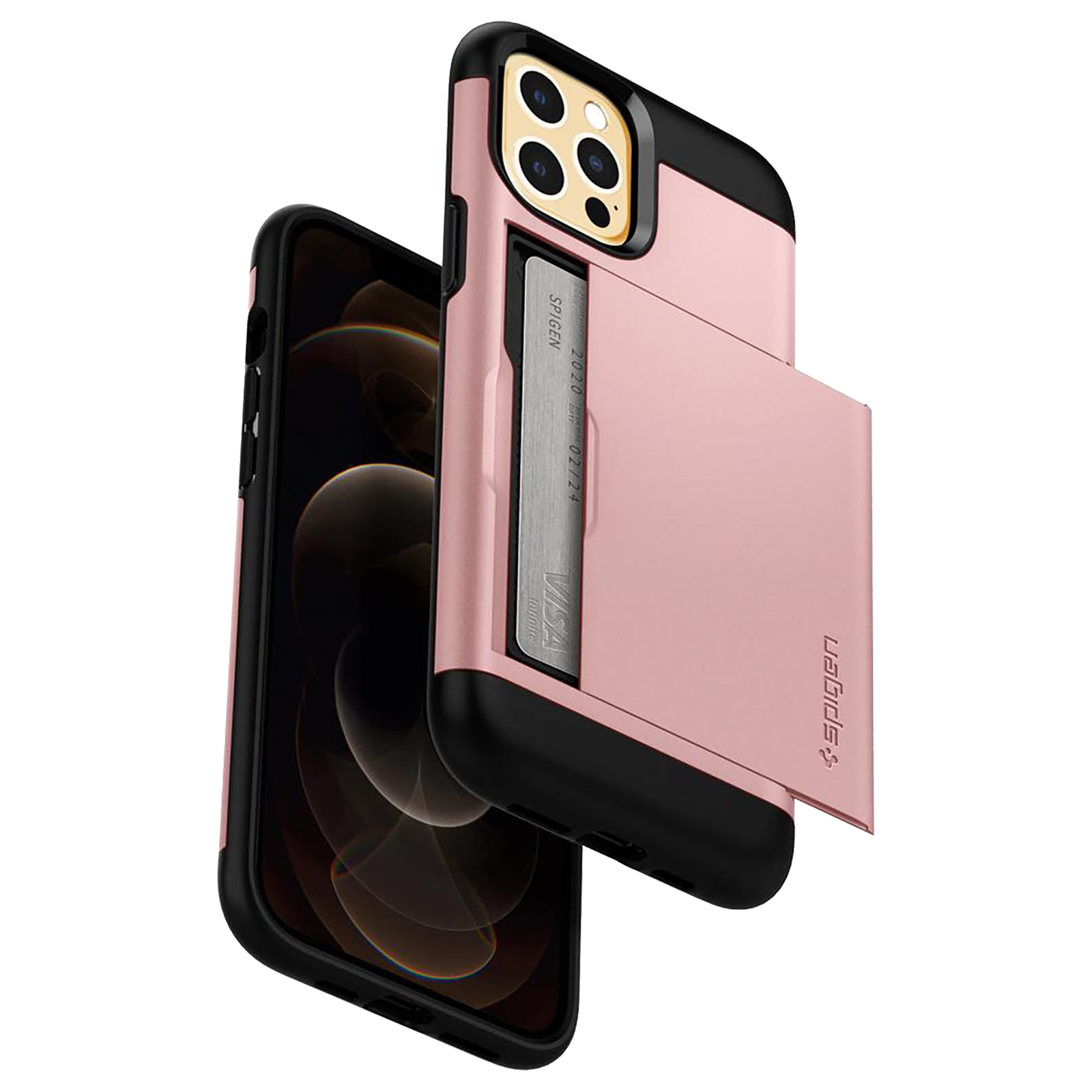 Buy Spigen Slim Armor CS TPU & PC Back Case For iPhone 12 Pro Max (Air  Cushion Technology, ACS01624, Rose Gold) Online - Croma