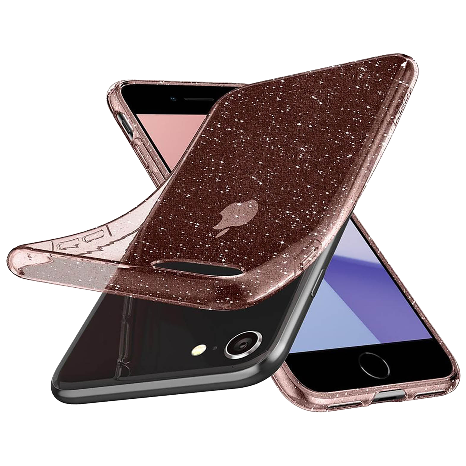 Buy spigen Liquid Crystal Glitter TPU & Polycarbonate Back Cover for Apple  iPhone 7, 8, SE (Wireless Charging Compatible, Crystal Quartz) online at  best prices from Croma. Check product details, reviews 