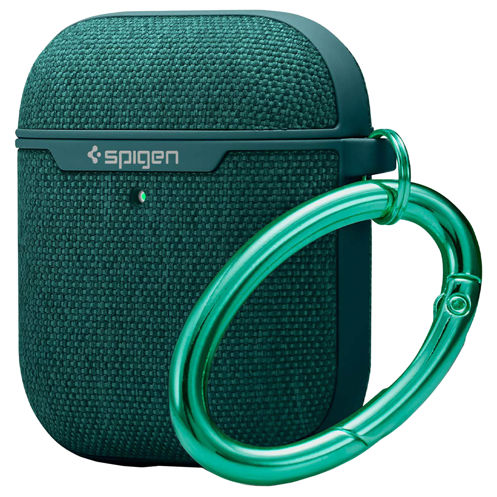Spigen Urban Fit PC & Fabric Full Cover Case For Airpods 1/Airpods 2 (Scratch Protection, ASD00678, Midnight Green)_1