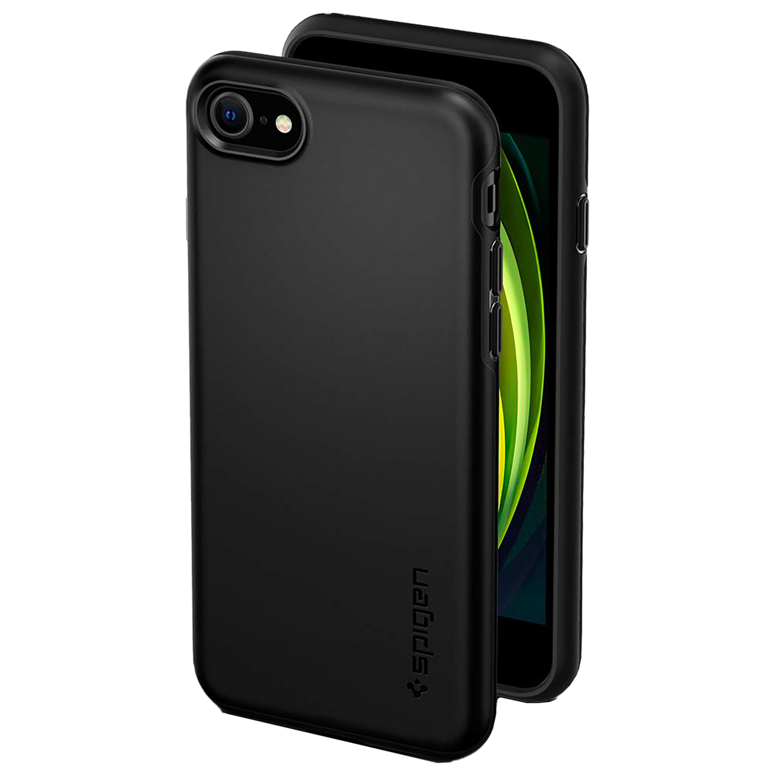 

Spigen Thin Fit Pro TPU Back Case For iPhone SE 2020/iPhone 7/iPhone 8 (Air Cushion Technology, ACS01339, Black), No color