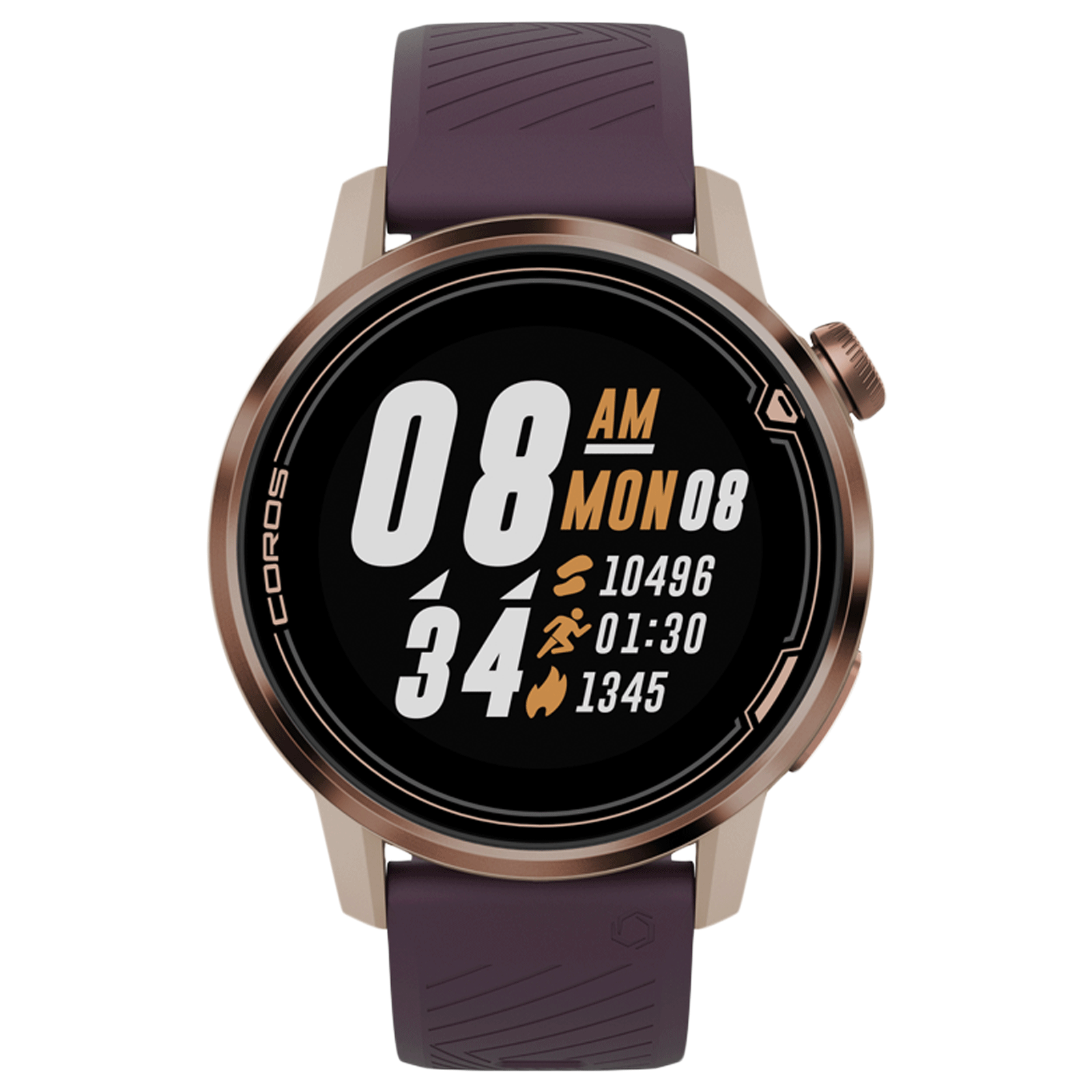 

Coros Apex Smart Watch (GPS+GLONASS, 42mm) (Water Resistant, Gold/Wine, Silicone Strap), No color