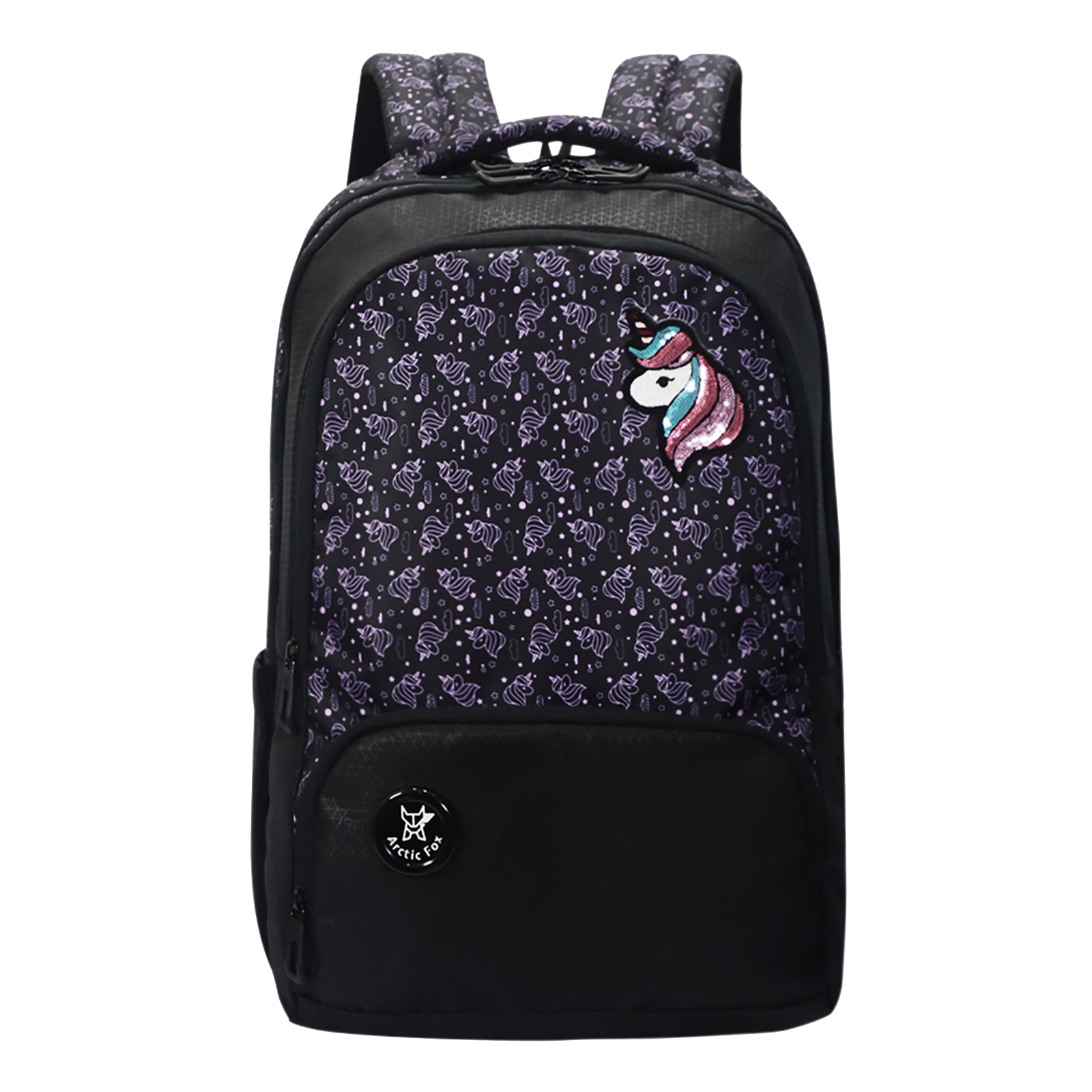 Arctic Fox Unicorn 35 Litres PU Coated Polyester Backpack (3 Spacious Compartments, FTEBPKLACWZ079035, Lilac)_1