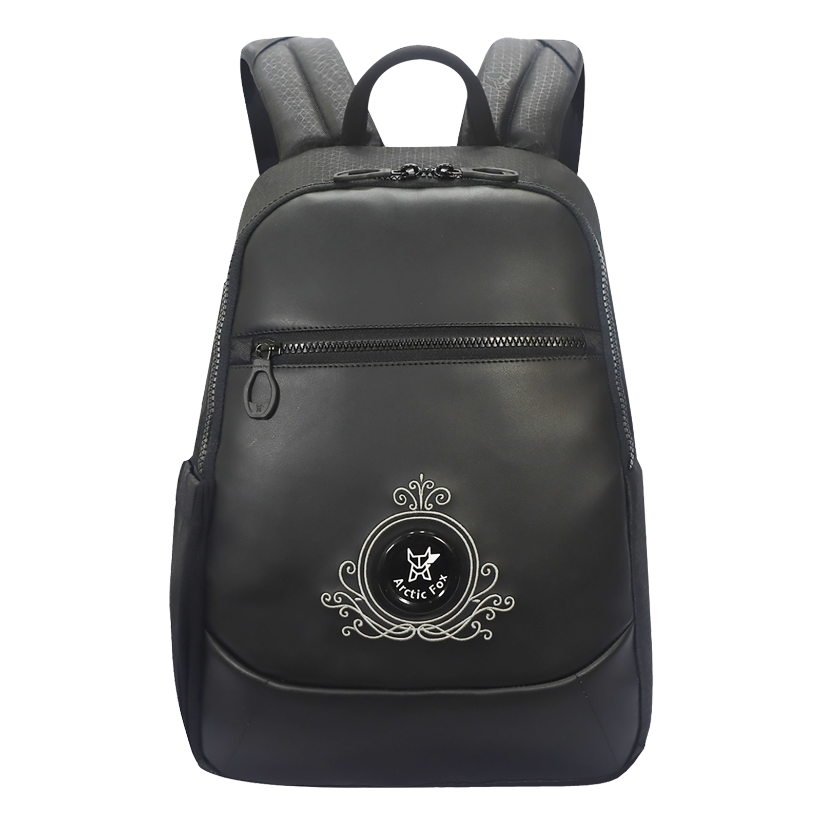 Arctic Fox Royal 13 Litres PU Coated Polyester Backpack (3 Spacious Compartments, FUNBPKBLKWZ097013, Black)