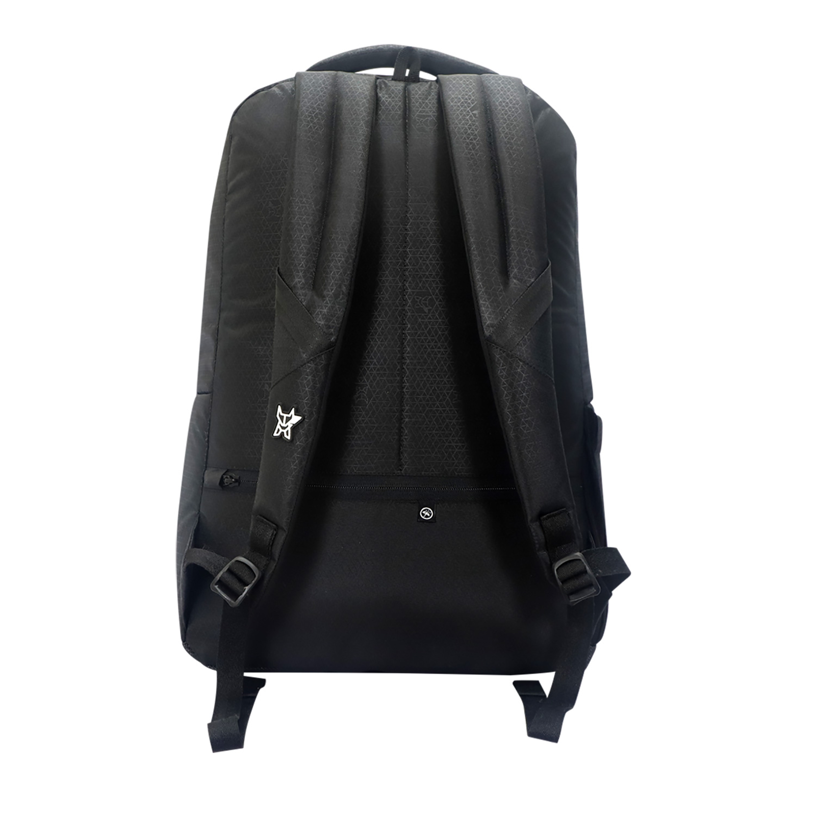 Black Puffer Mini Backpack w/ Grey Black Split Star Straps – pompomz