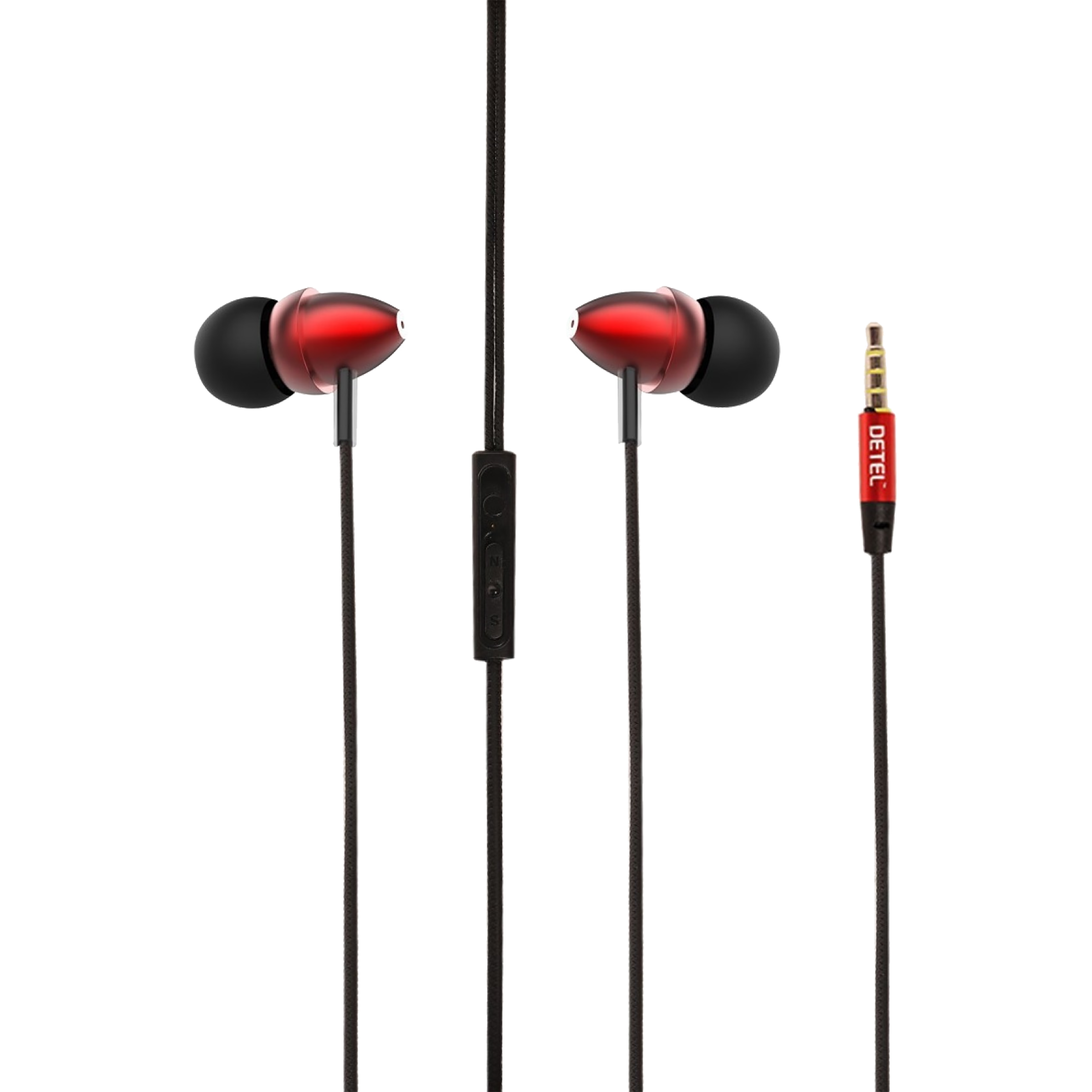 

Detel D9 In-Ear Noise Isolation Wired Earphone with Mic (Water Resistant, Red), No color