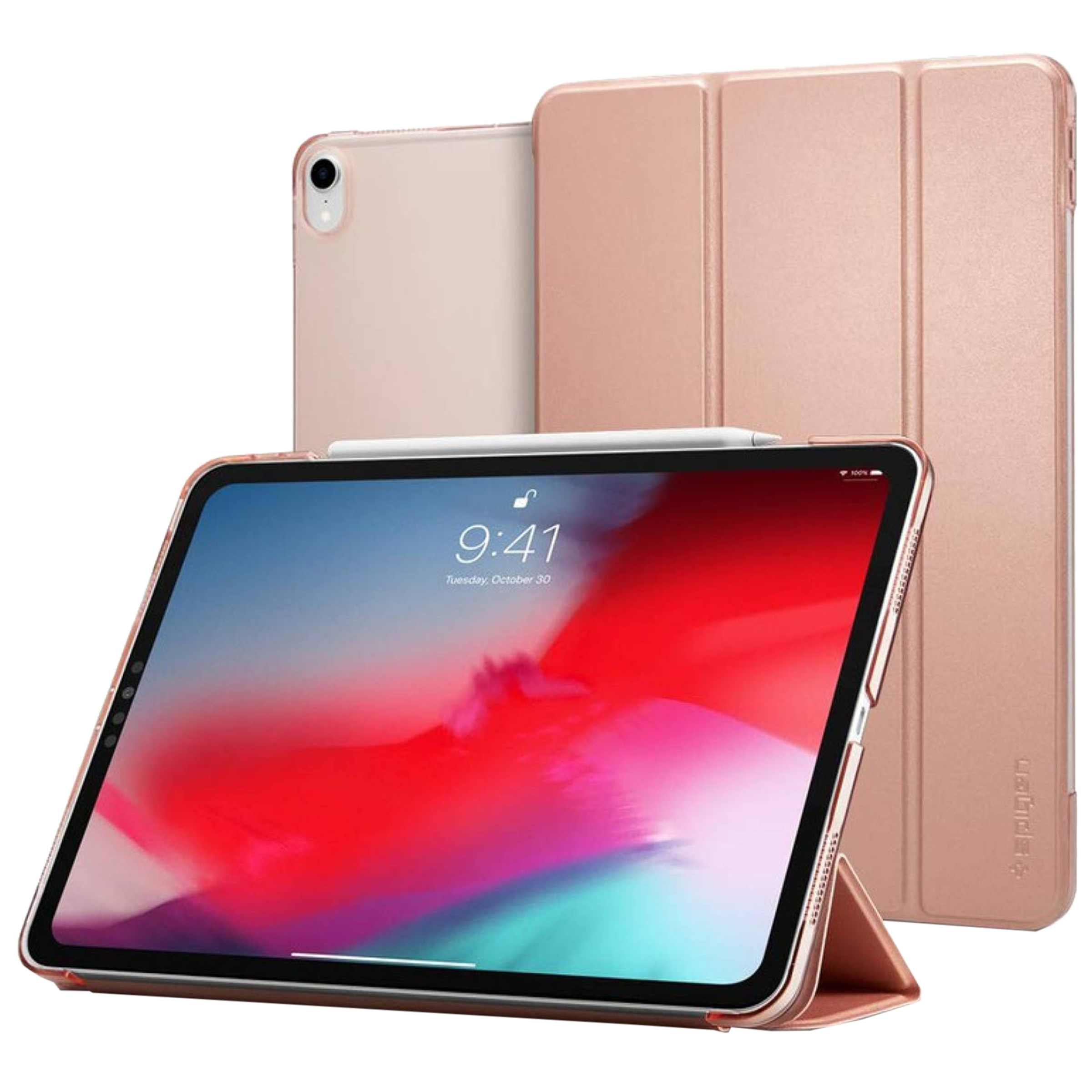Spigen 067CS25710 Polycarbonate Flip Case iPad Pro 11 inch (Shock Proof, 067CS25710, Pink)
