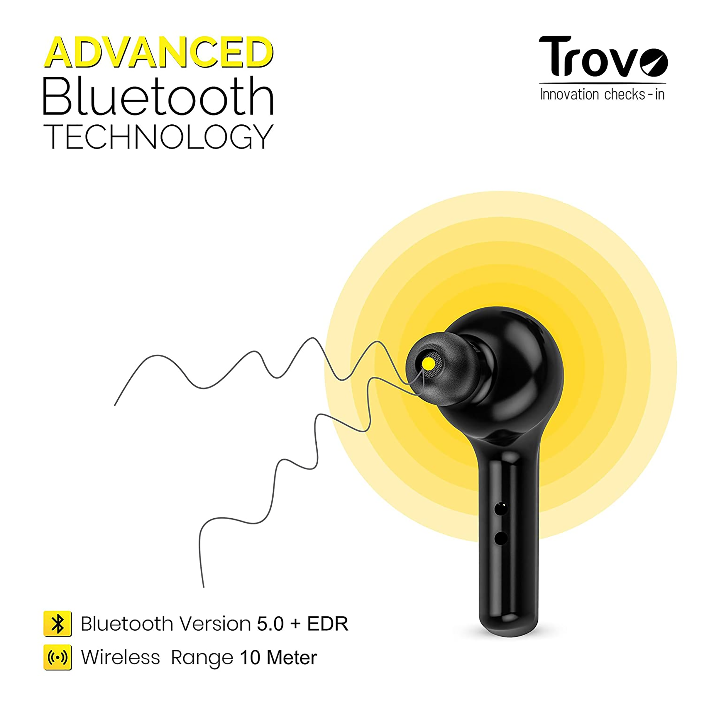 Trovo HD Rendering Technology In-Ear Noise Isolation Truly Wireless Earbuds with Mic (Bluetooth 5.0, Black)_4