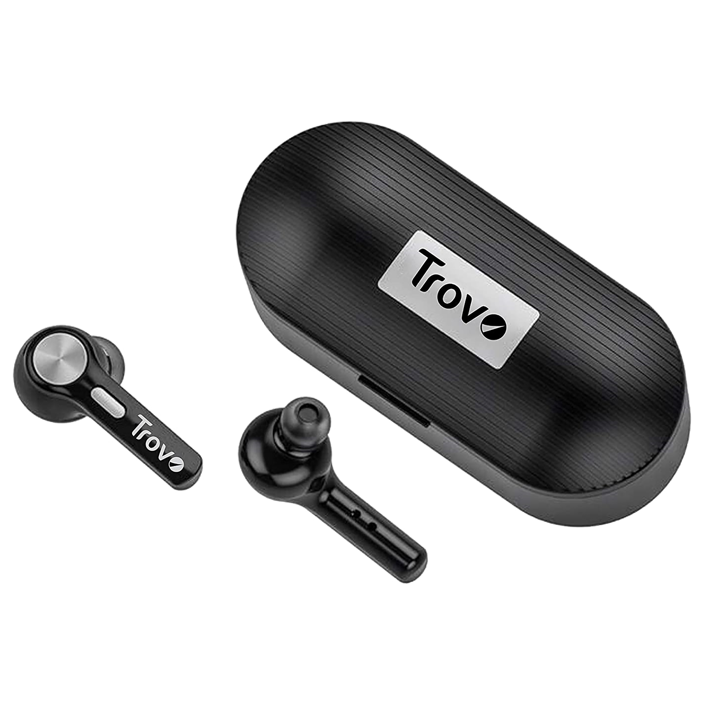 Trovo HD Rendering Technology In-Ear Noise Isolation Truly Wireless Earbuds with Mic (Bluetooth 5.0, Black)_1