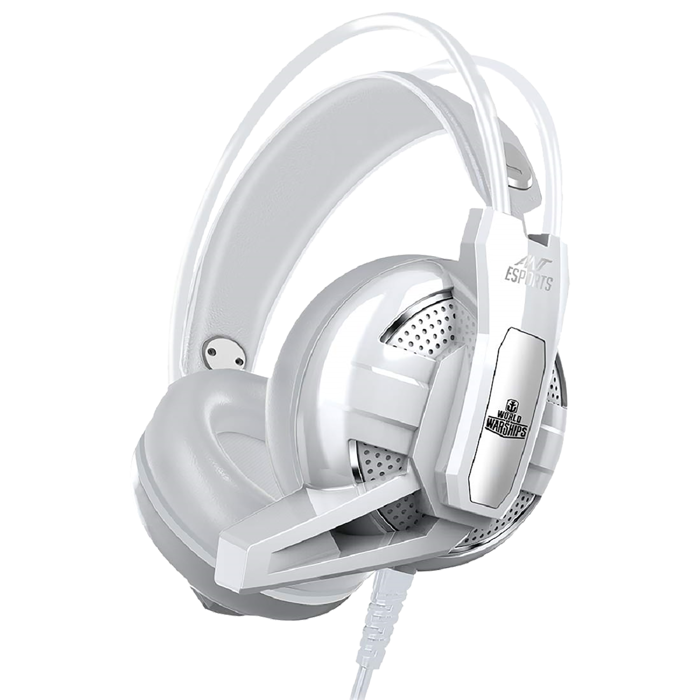 Ant Esports H520W Wired Headset with Mic (Over Ear, White)