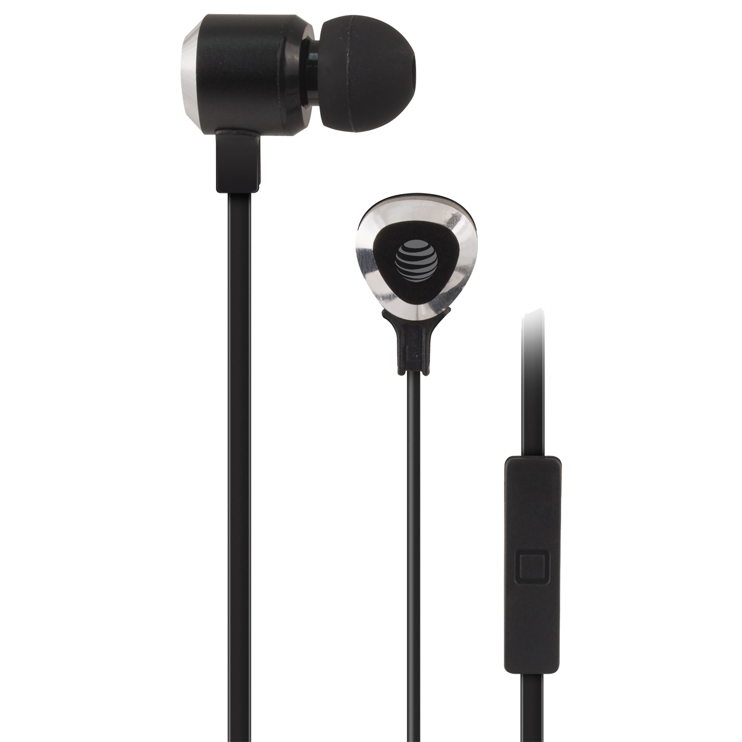 AT&T In-Ear Noise SEB50 Isolation Wired Earphone with Mic (Tangle Free Cable, Black)_1