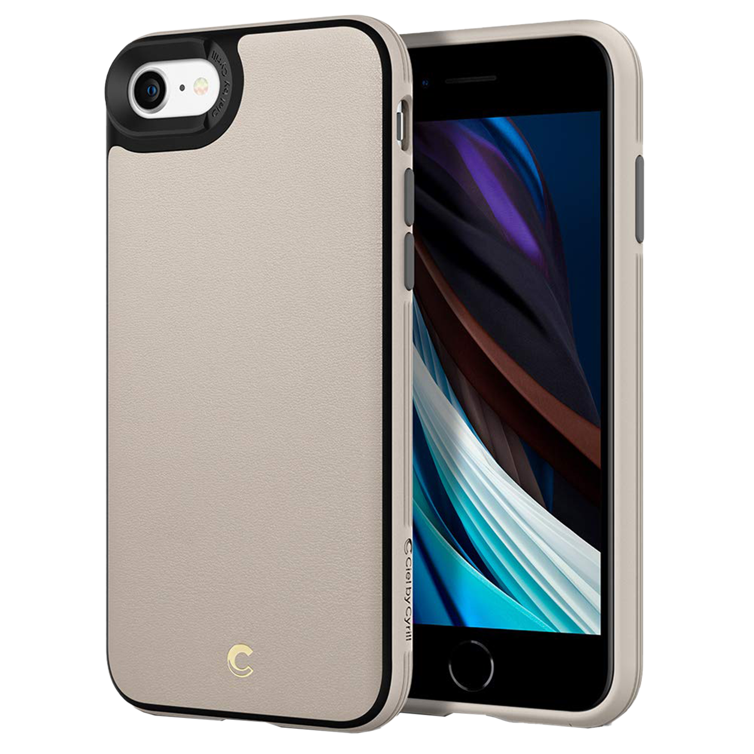 

Spigen Cyrill Thermoplastic Polyurethane Back Case iPhone SE 2020/8/7 (Raised Bezels, ACS01109, Taupe), No color