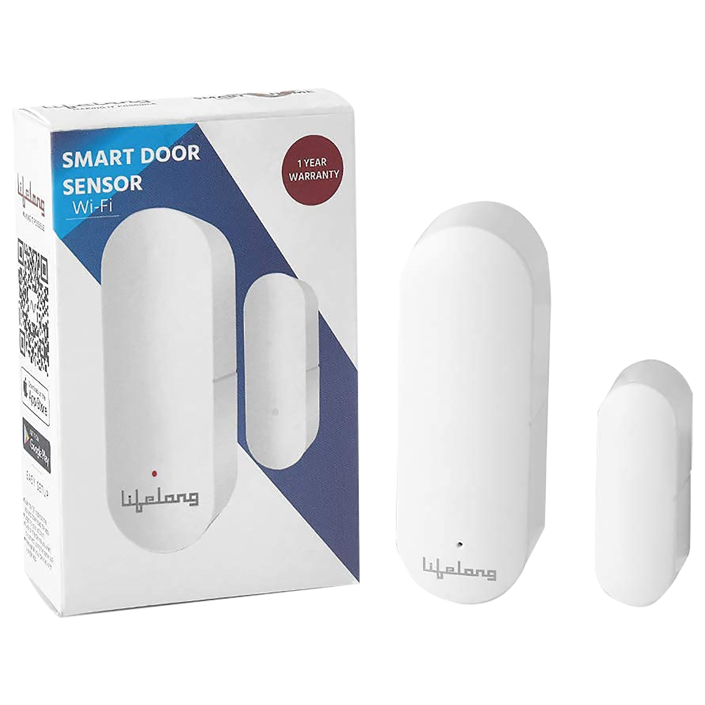 

Lifelong LLDS01 Smart Door Detector (Wireless, White), No color