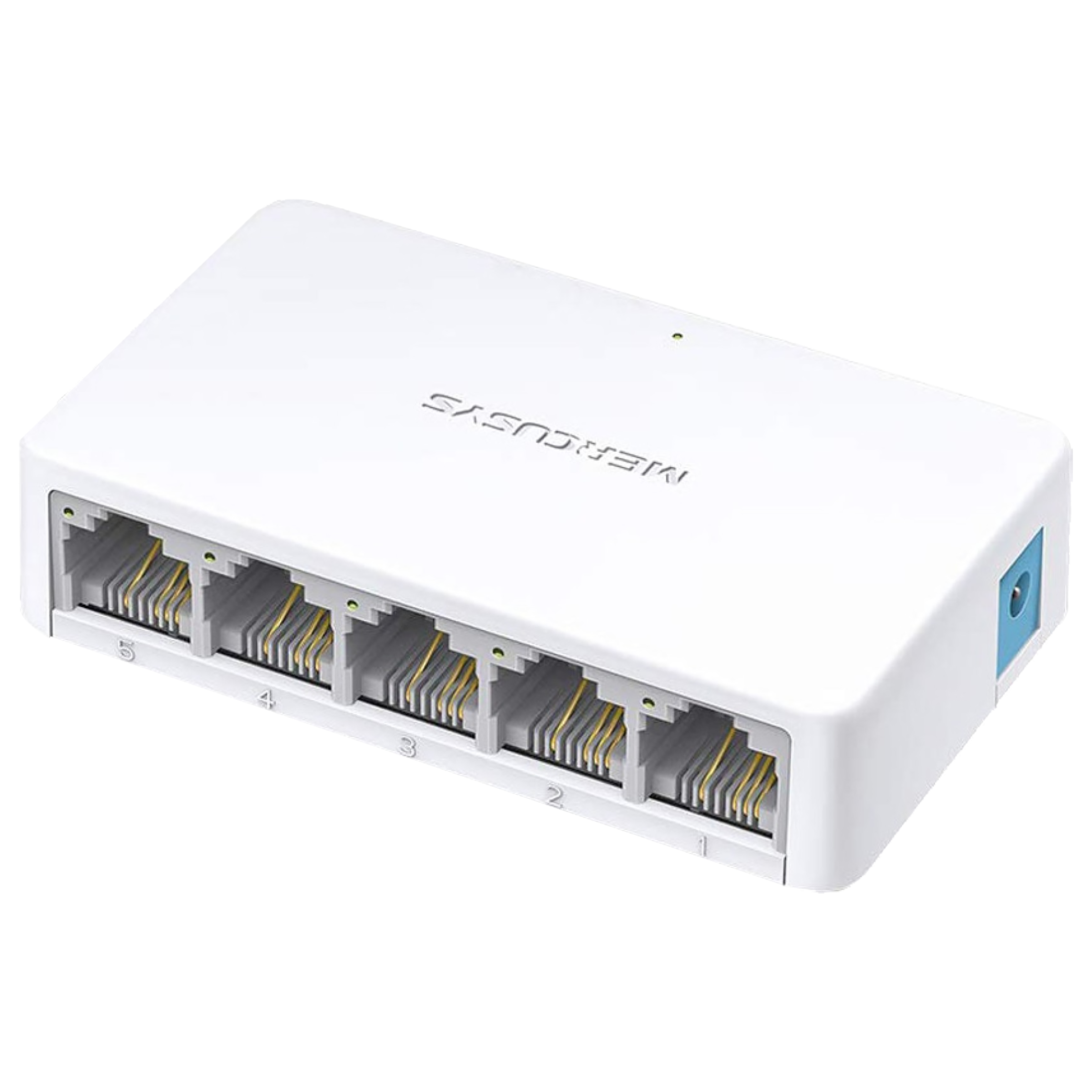 MERCUSYS MS105 5 Ports Switch/Plug (Easily Wired Network Expansion, White)_1